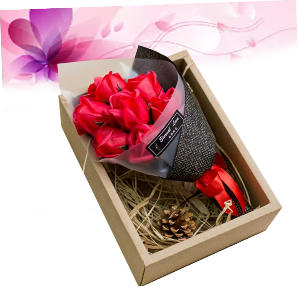 Alipis Unique Soap Bouquet Present Box Present Mother'S Day Birthday Anniversary Home Decor image number 4