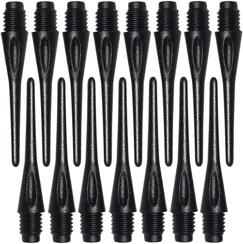Wolftop 2BA Thread Soft Tip Dart Points 150/300 Pack - Plastic Dart Tips Dart Accessories Set - Black