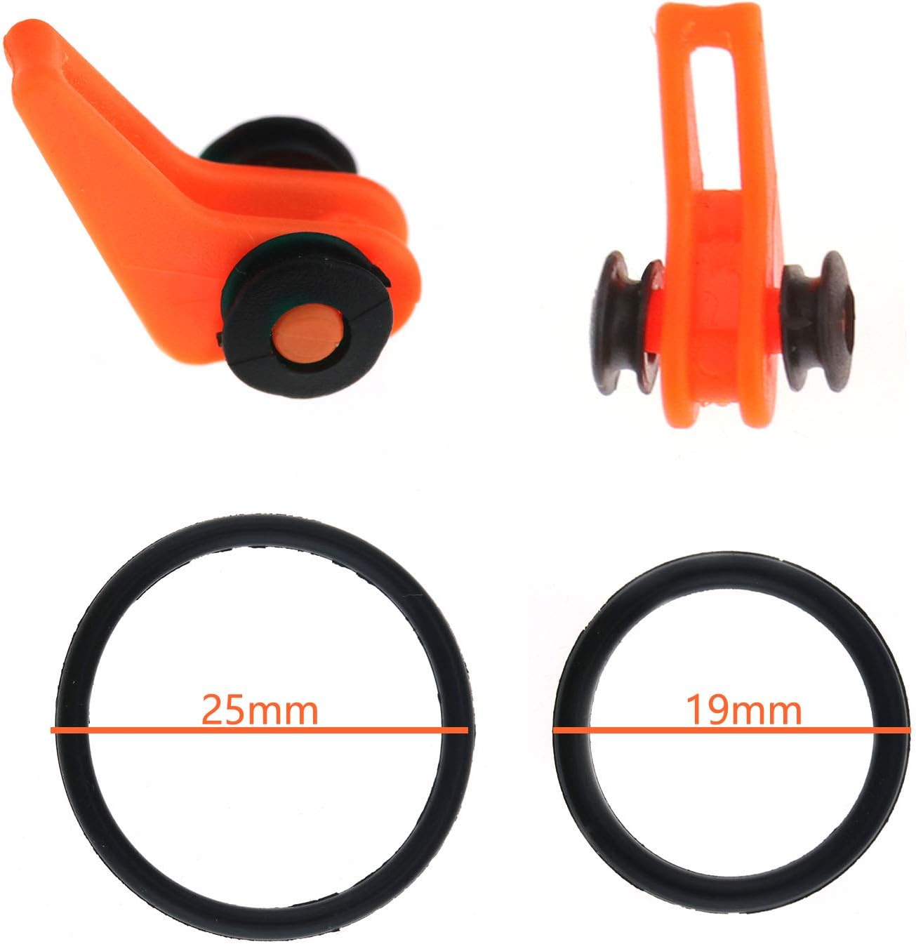 SING F LTD 10X Hooks for Fishing Rod Plastic Hook Keeper Fish Rods Tackle Accessory, Orange image number 4