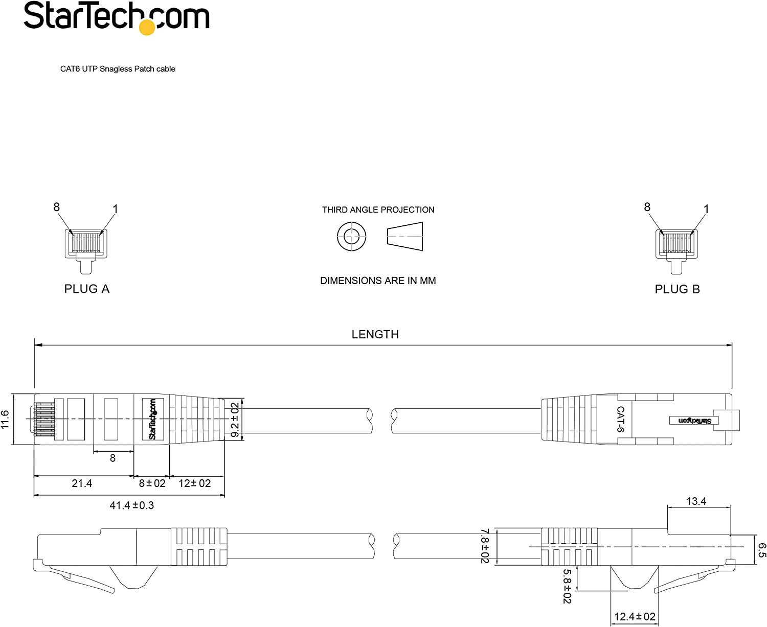 Startech.Com N6PATC10MGR Cat6 Snagless Gigabit Ethernet RJ45 Cable, Grey, 10 Meter image number 3