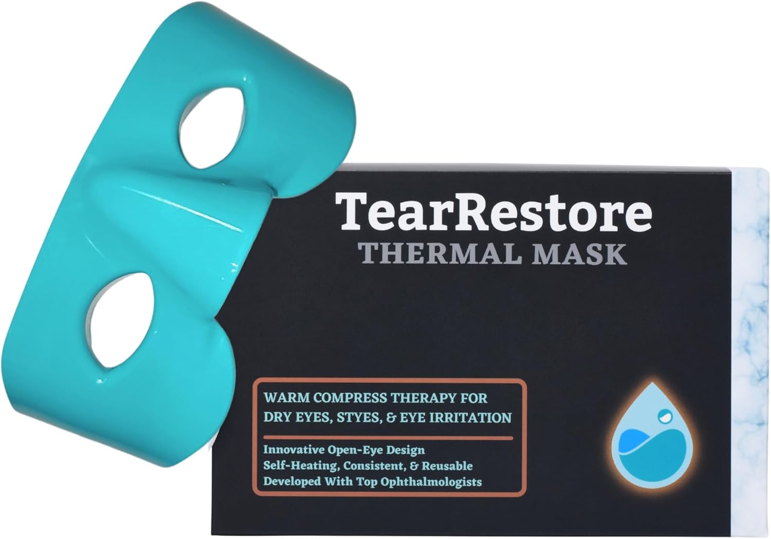 Tearrestore Open-Eye Warm Compress Mask for Dry Eyes - Best Heated Eye Compress Mask for Styes and Eye Irritation - Reusable, Convenient, Effective, & FDA Cleared image number 2