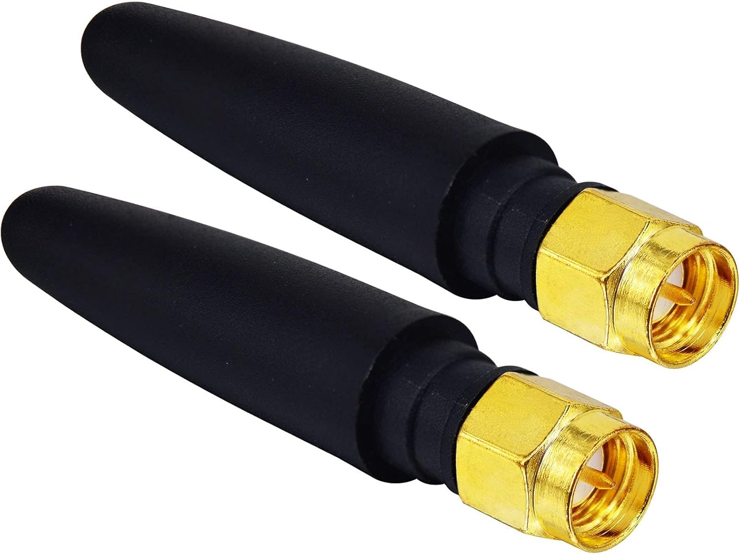 BOOBRIE 2-Pack 2.4Ghz Mini Wifi Antenna 2Dbi FPV Antenna Omni Directional SMA Male Omni-Directional Small PC Wifi Bluetooth Antenna Aerial Signal Booster Adapter Network Receive for Wireless Router image number 1