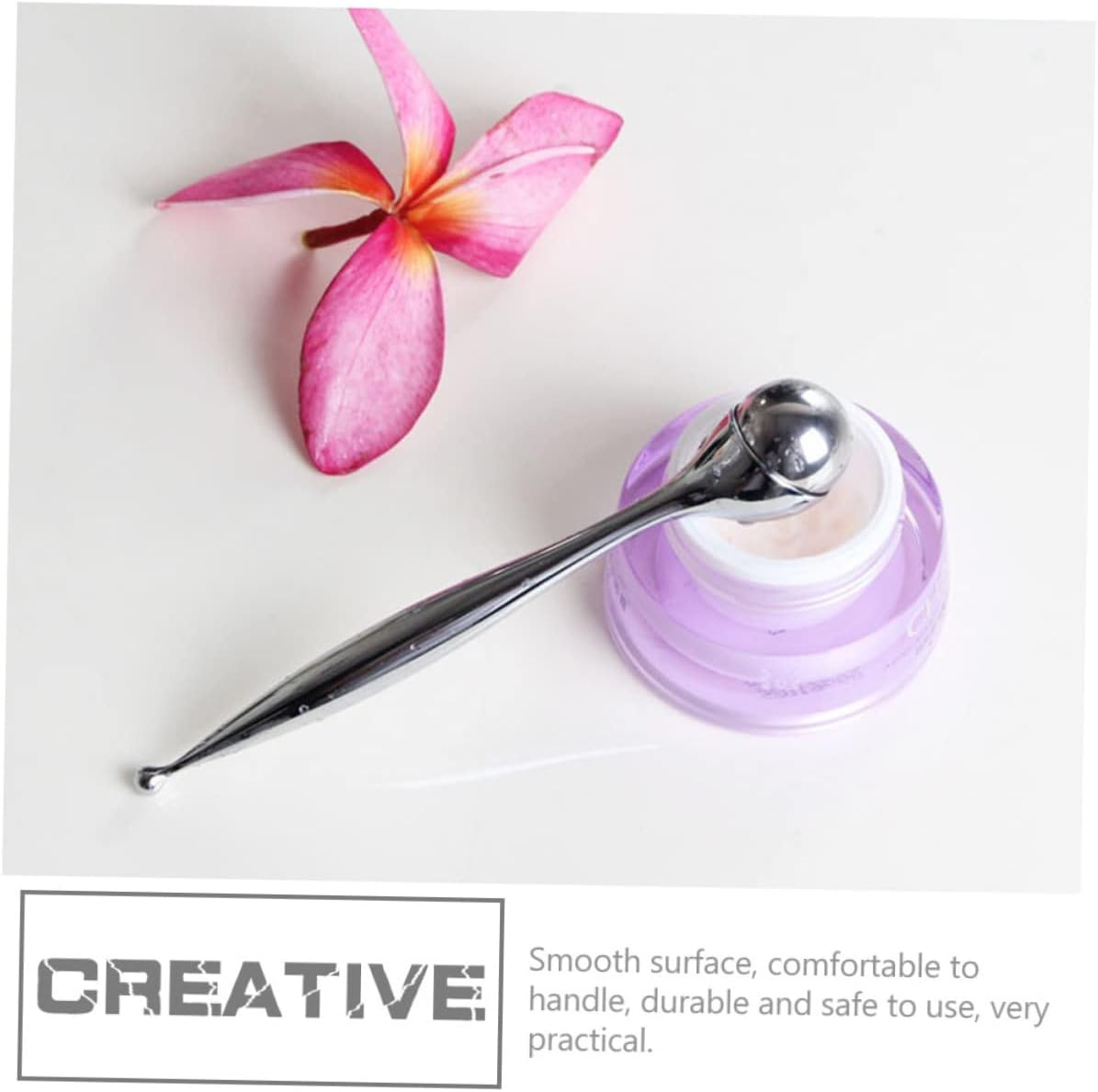 FRCOLOR Stainless Steel Eye Massage Spoon Replaceable Roller Ball Eye Cream Applicator Face Cream Applicator Wand Reduces and Crow&rsquo;S Feet Portable Household Tool for Travel image number 7