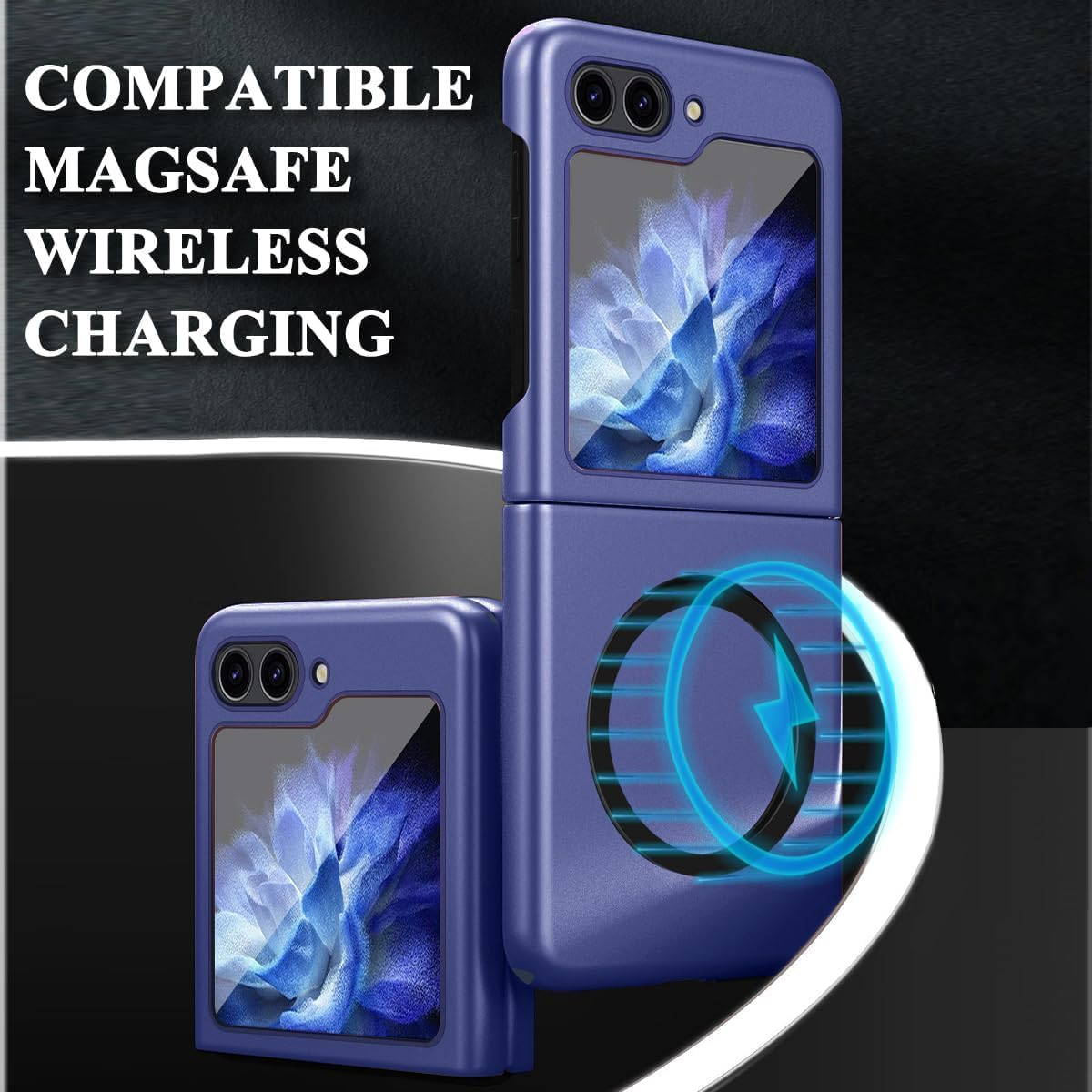 RUNGOS for Samsung Z Flip 5 Case Magsafe (Bare Metal Feel) [Strong Magnetic] [Slim Fit, Ultra Light] [Wireless Charging] Samsung Galaxy Z Flip 5 Case, Sturdy Shockproof Cover 2025 image number 6