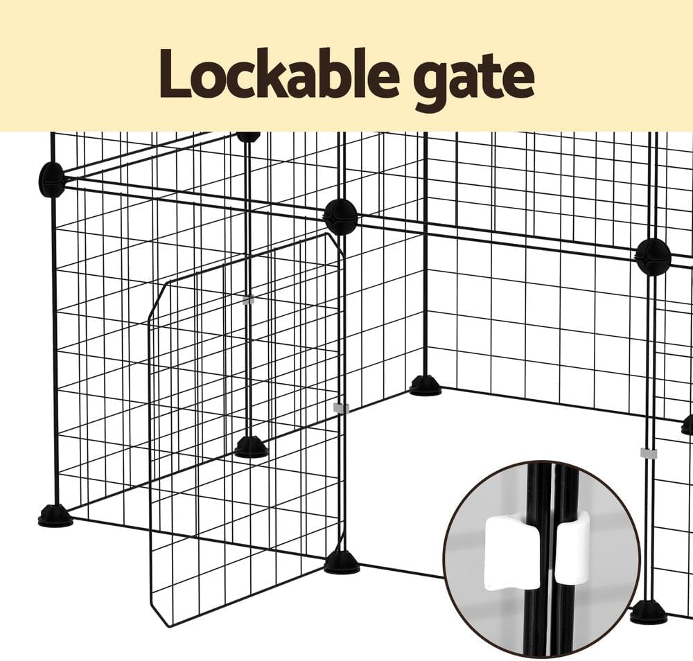 I.Pet Pet Playpen Enclosure Cage 20 Panels Puppy Fence Play Pen Foldable Metal