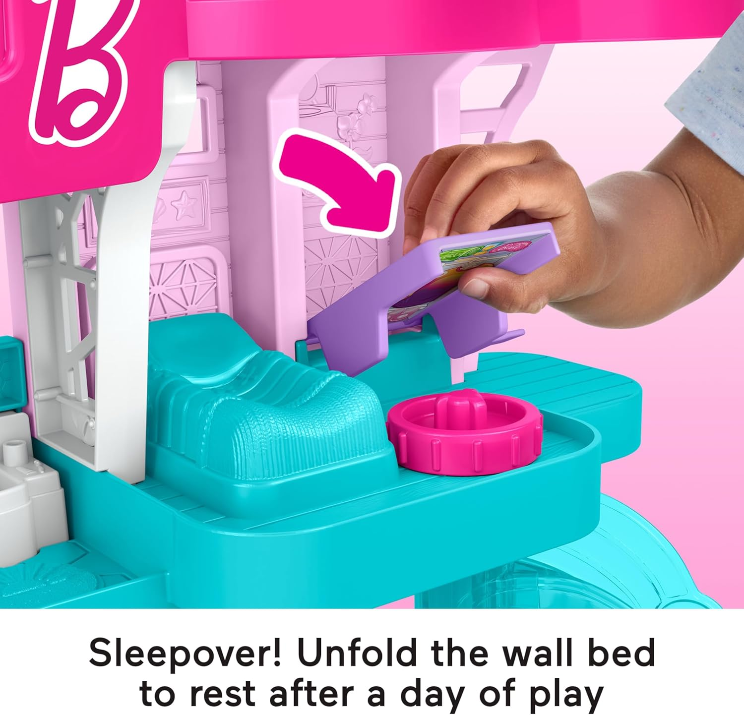 Fisher-Price Little People Toddler Toy Barbie Beach House Playset with Figures & Accessories for Preschool Pretend Play Kids Ages 18+ Months image number 4