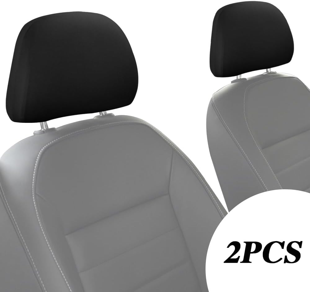 2PCS Car Seat Headrest Cover, Headrest Covers, Automotive Seat Cover Accessories, Soft Car Head Rest Cover Protector Car Interior Accessories for Most Cars image number 6