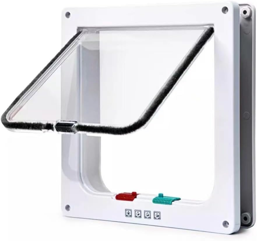 Cat Doors, Pet Door for Cats, Kitties (White, M) image number 3