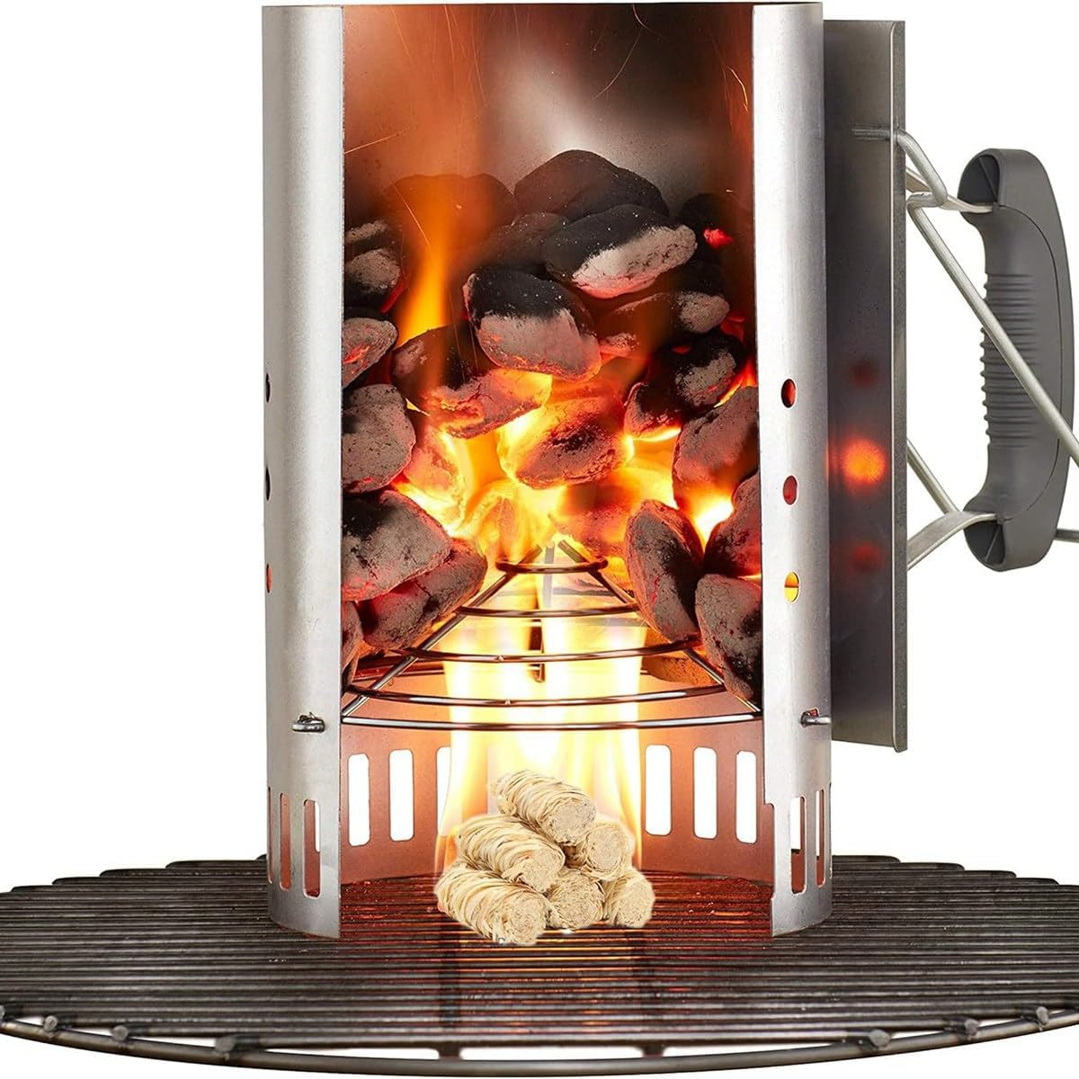 40 Piece Fire Wood Color About:5X2Cm for Fireplace, Stove & Wood, Fire Pit,Smoker, Bbq,Chimney, Pizza Oven image number 4