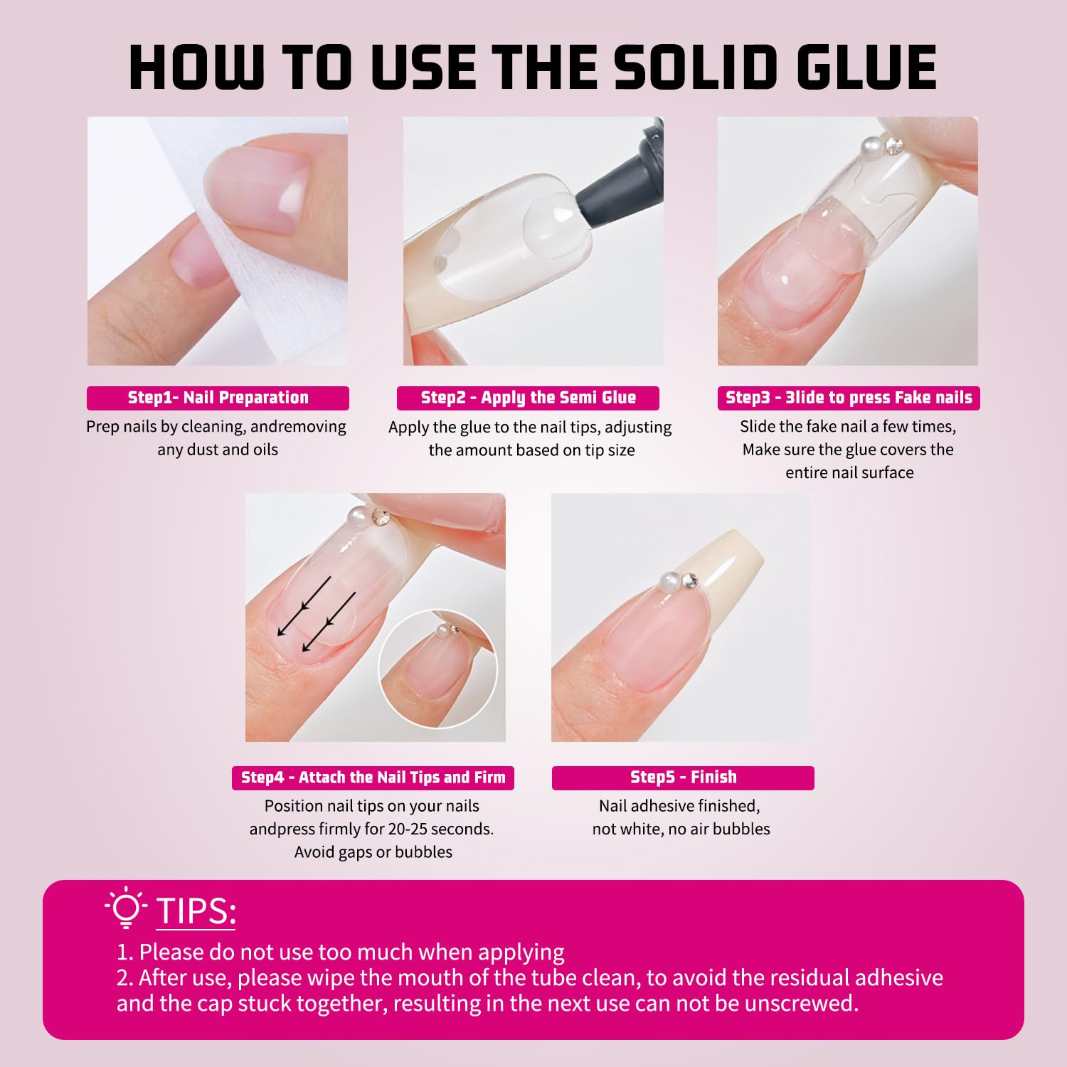 MAGIC ARMOR Nail Glue Gel Latest No Uv Light Needed - 30G Semi Solid Glue for Press on Nails Long Lasting Fake Acrylic Nails Kit Strong Glue Gel with Cuticle Pusher image number 3