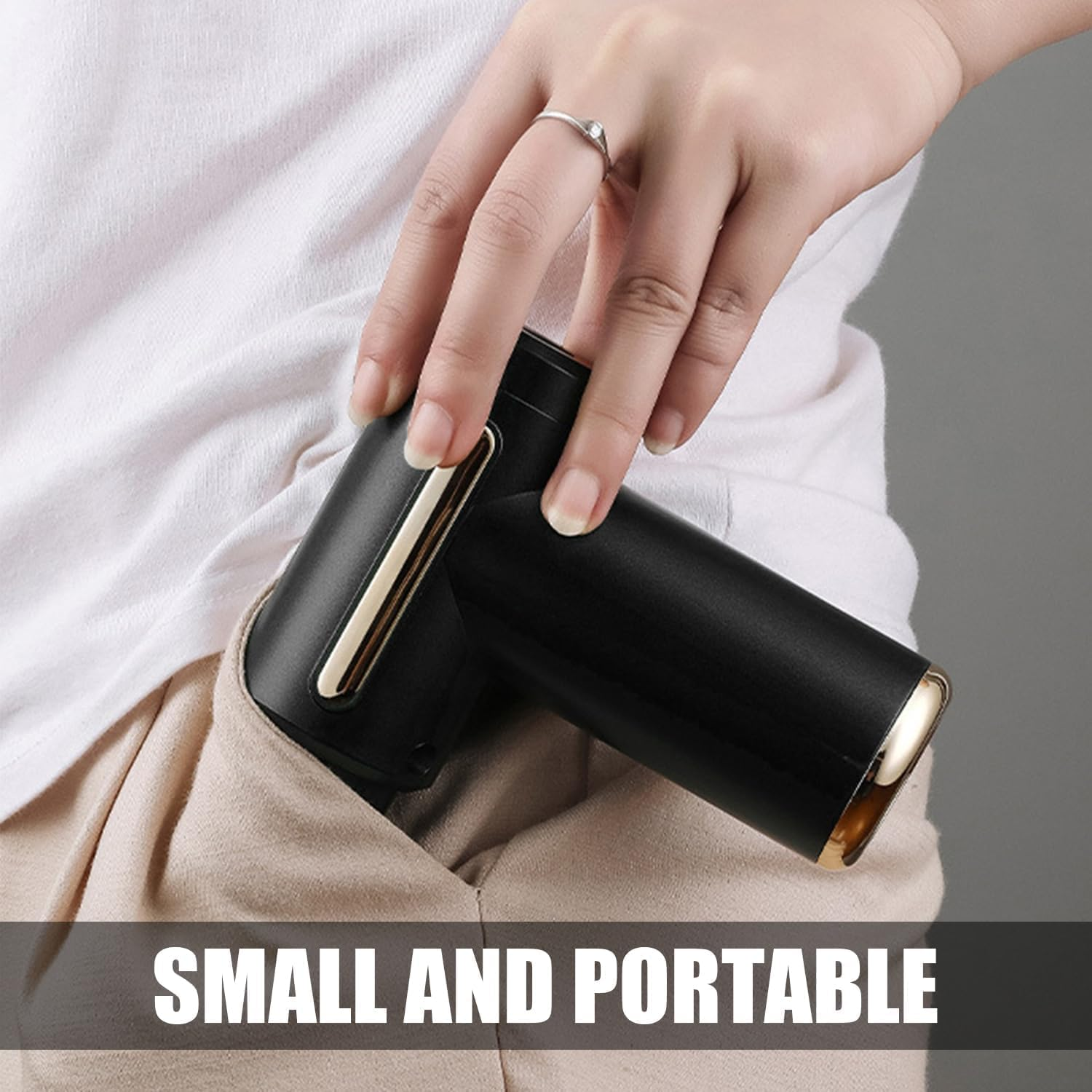 Fascia Gun, Powerful Percussion Massage Gun, Massage Gun with 6 Speed Levels, Type-C Charging, with LCD Display Touchscreen, Mini Massage Gun Portable for Pain Relief, Home and Office Use (Black) image number 1