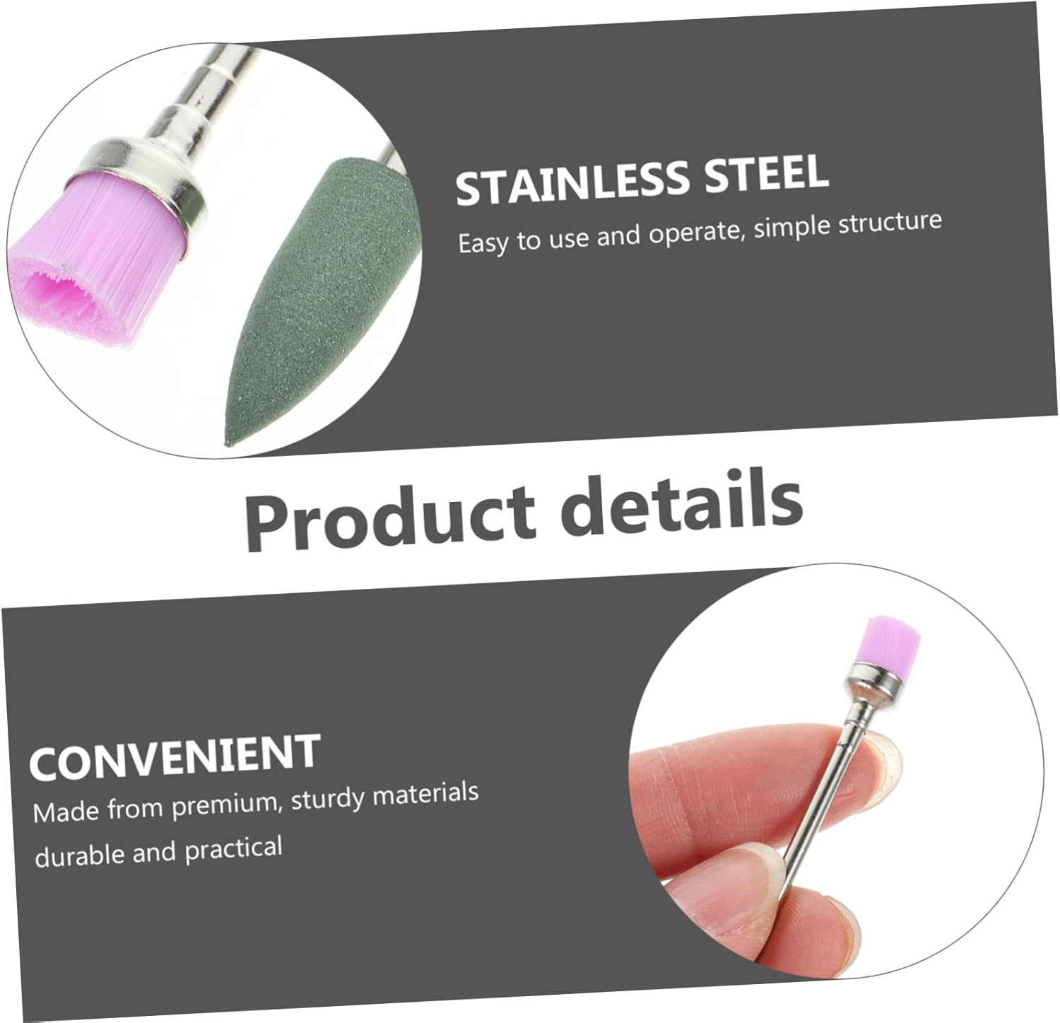 GANAZONO 10Pcs Nail Drill Bits Manicure Nail Drill Bits Professional for Polish Removal image number 1