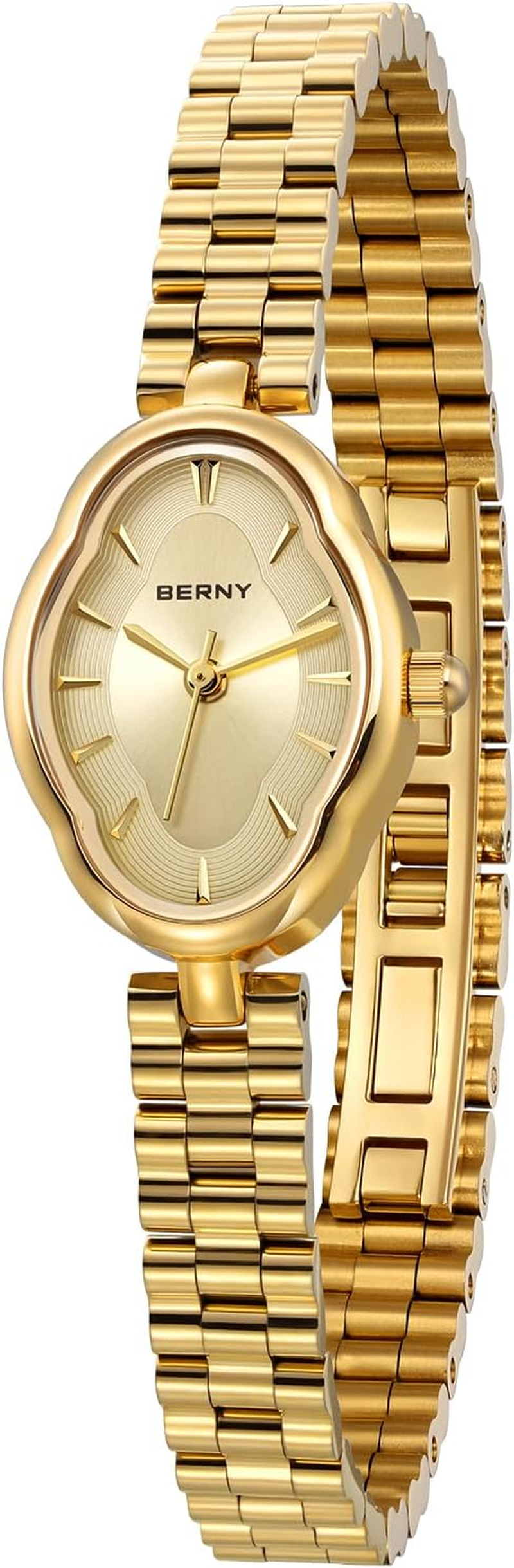 BERNY Watches for Women Gold Watch for Women Gold Watches for Women Dainty Ladies Quartz Watch 3ATM Waterproof Fashion Female Wristwatch Luxury Bracelet Watches