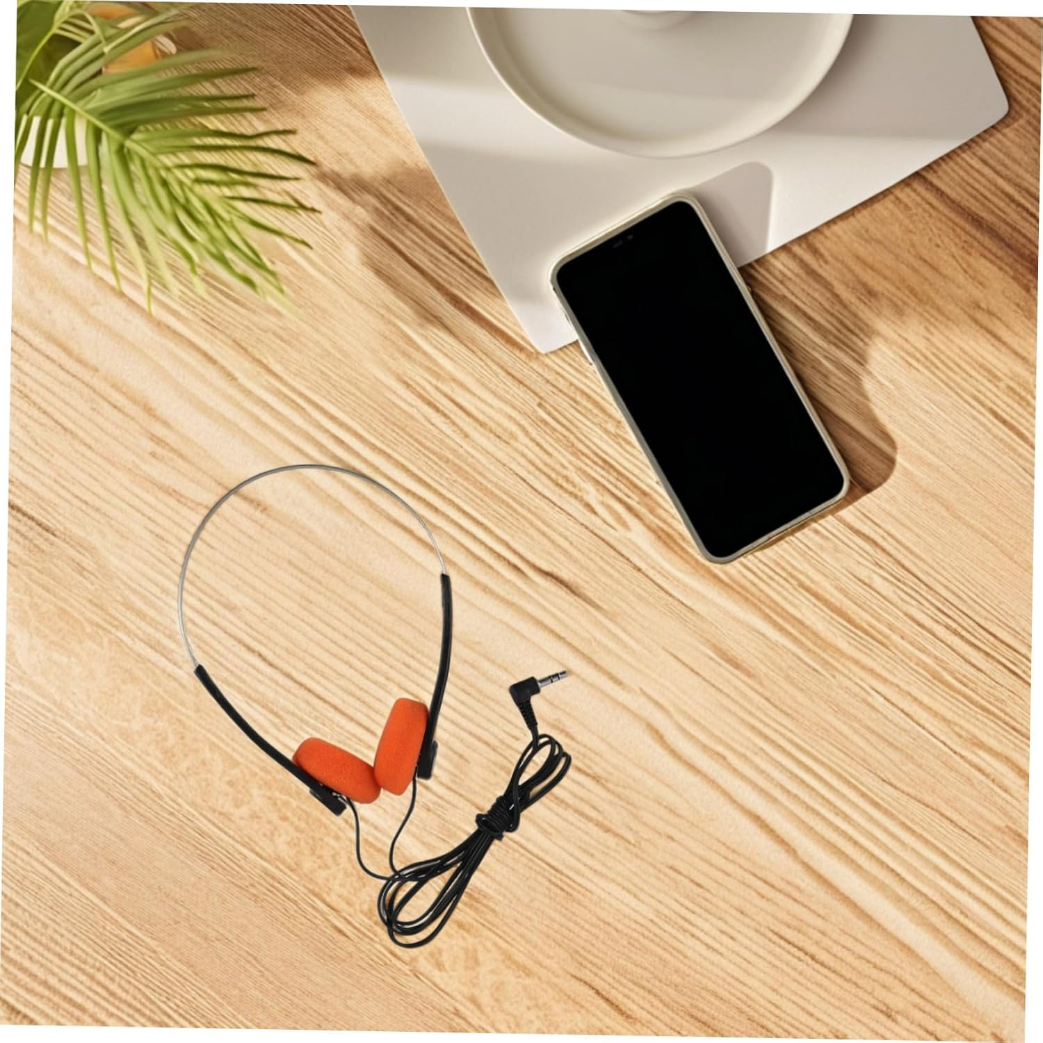 UTHCLO Portable Ear Headphones with Adjustable Headband Cushioned Ear Pads for Comfortable Safe Listening in Classroom Friendly Small Vintage Style image number 4