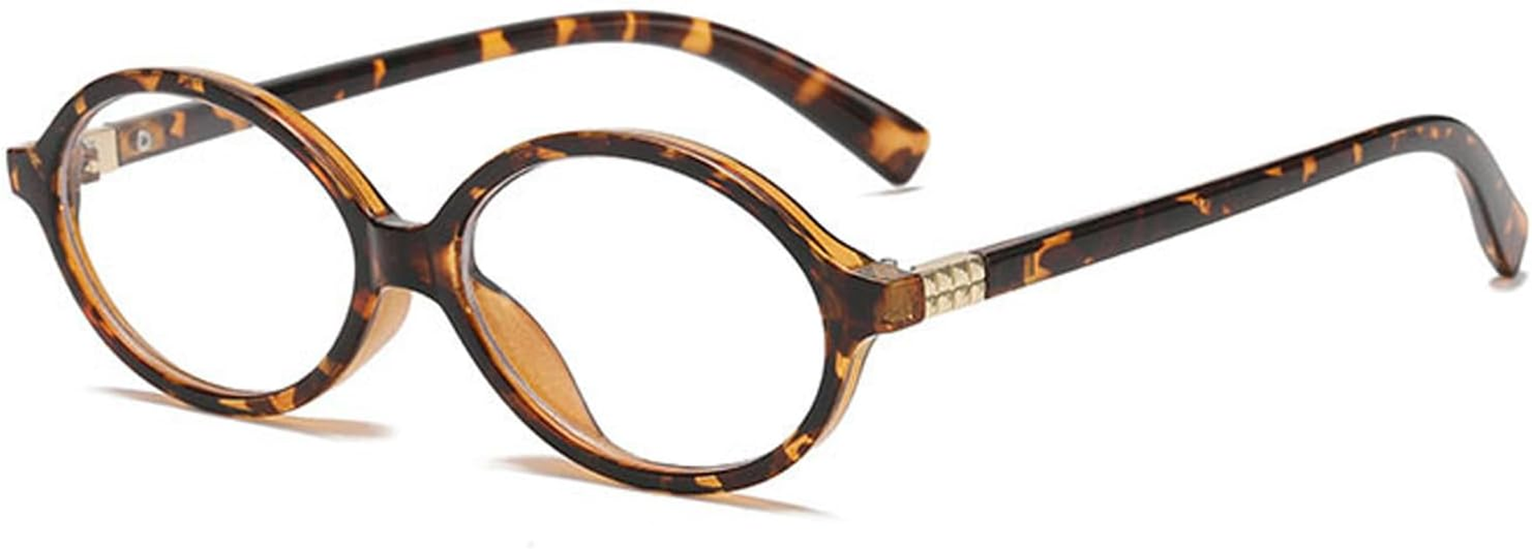 Onrtry Retro Oval Glasses for Women Men Fake Nerd Glasses round Non- Computer Eyeglasses