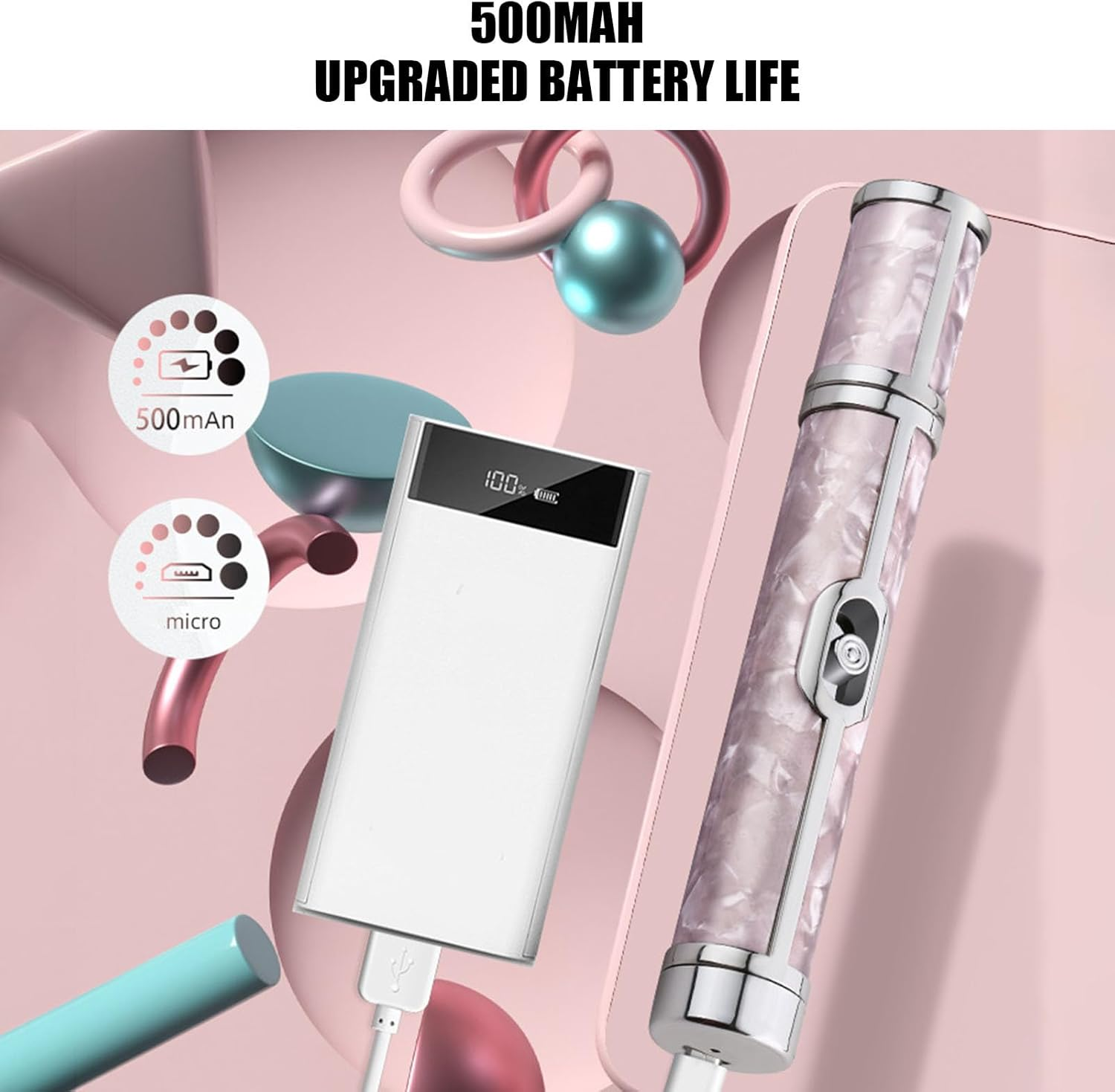 Qkbuza Electric Nail Drill Kit, 20000RPM Rechargeable Electric Nail Drill, Professional Machine, Portable Nail File for Acrylic Polish & Hard Skin Removal - Gray image number 2