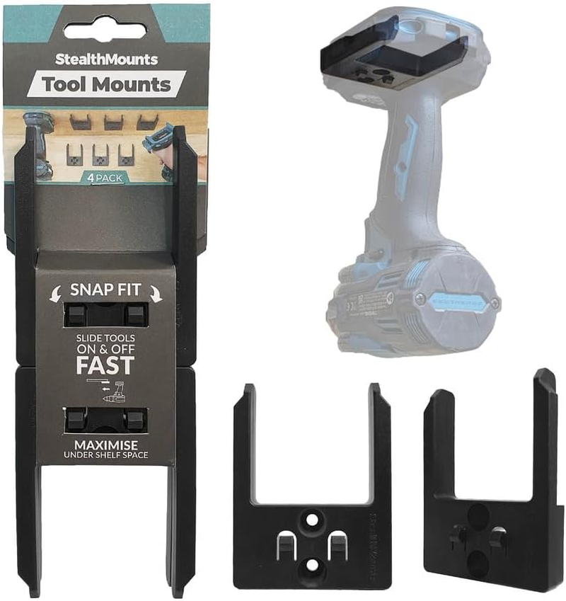 Stealthmounts Tool Holder Compatible with Makita 40V XGT (4 Pack) - Black | Stealthmounts Tool Mounts | Made in the UK image number 4