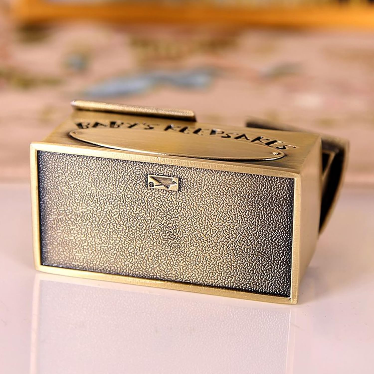 Baby Tooth Box - Teeth Holder Adorable Animal Design for Kids Keepsake | Elegant Memory Tin for Kid Baby Girls Boys Toddler Shower Birthday - Silver image number 7