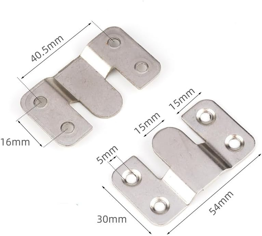 2 Inches Picture Hanger Supports 30Lbs - Interlocking Wall Mounting Bracket Hardware Kit for Hanging Mirrors, Picture, Shelf, Whiteboard, Art, Frames -10 Pack image number 1