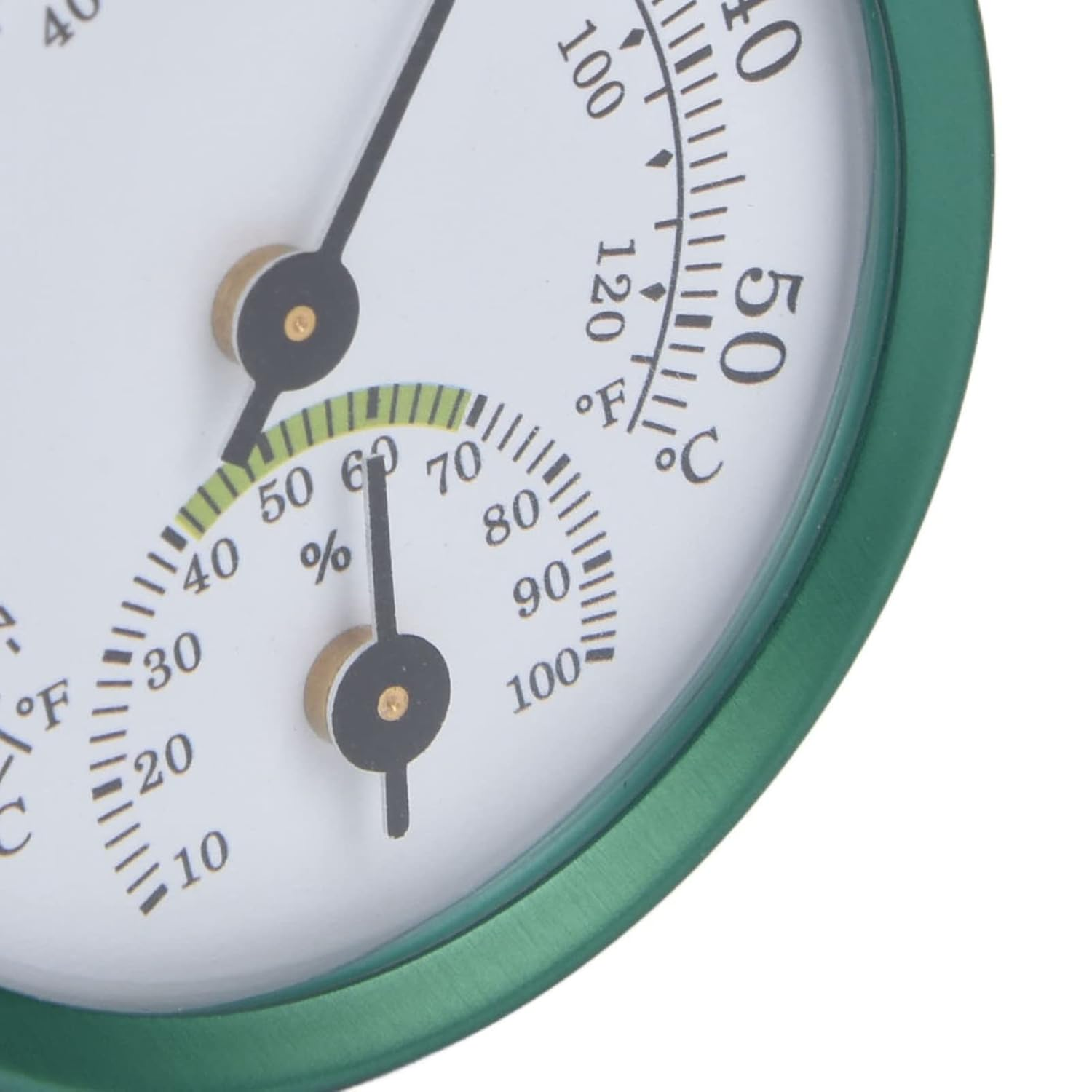 Ejoyous Aluminum Case Thermometer Hygrometer (Green, 2.2X2.2X0.5In), Dual Measurement (Temperature & Humidity), 17G Lightweight Portable, for Greenhouse/Warehouse/Home/Office image number 4