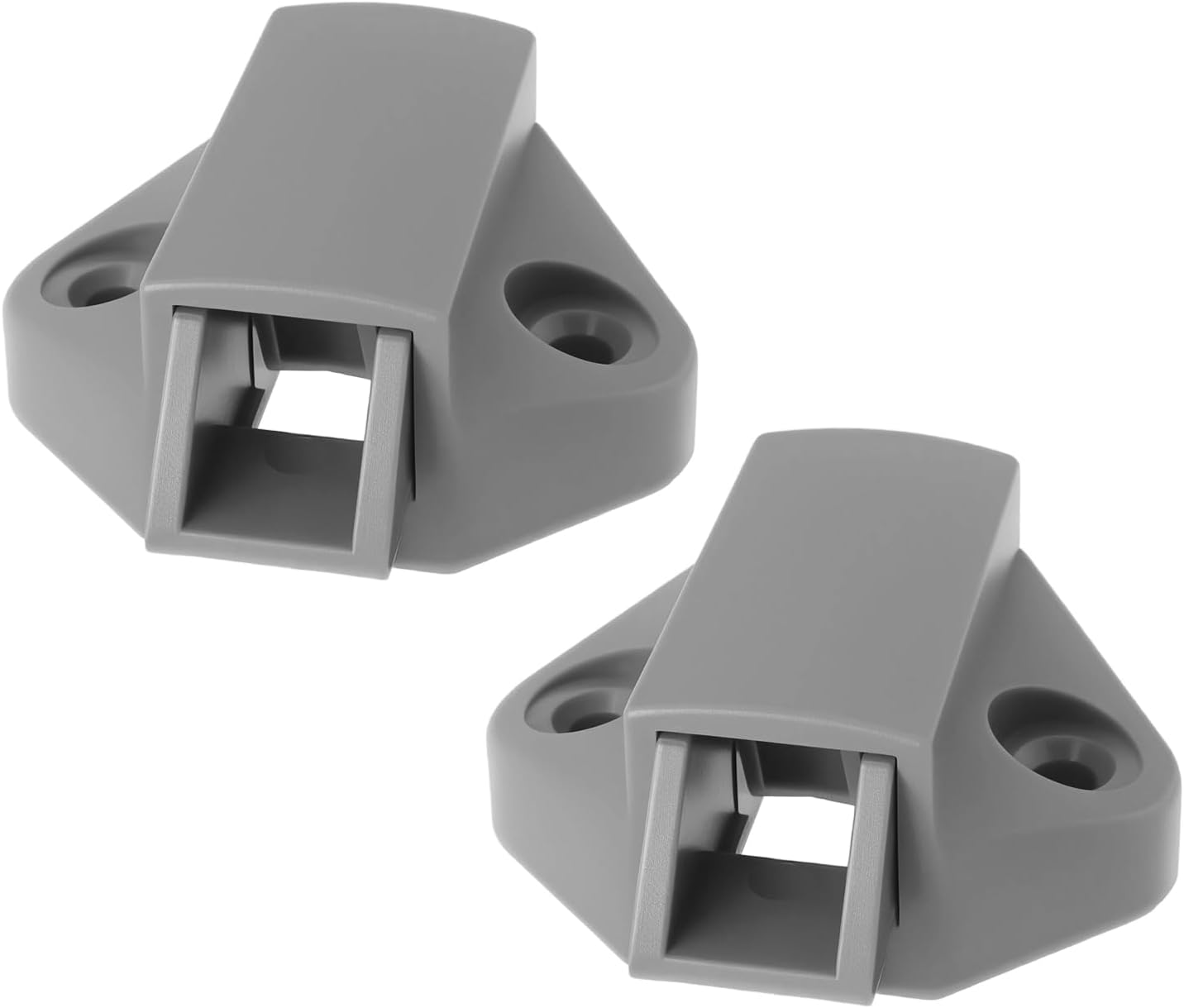 SING F LTD 2Pcs Grey Cupboard Door Handle Nylon Base Half Moon Push Lock Latch Knob Base Push Lock Base Cabinet Locks Handle Base for Car RV Caravan Boat Cupboard Drawers image number 2