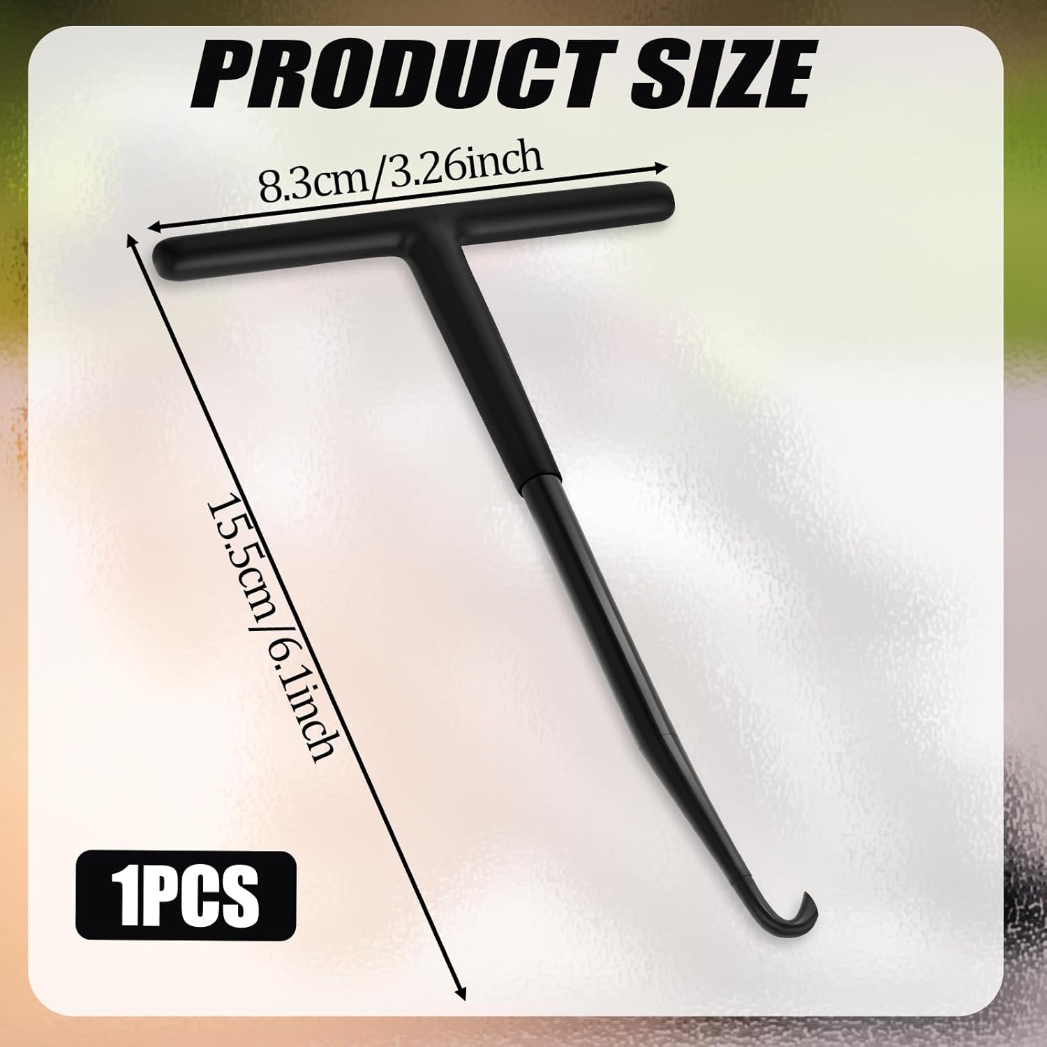 Motorcycle Exhaust Spring Hook Black T Handle Exhaust Spring Hooks Puller with Rubber Coating for Motorcycle Dirt Bike Removal Installation image number 1