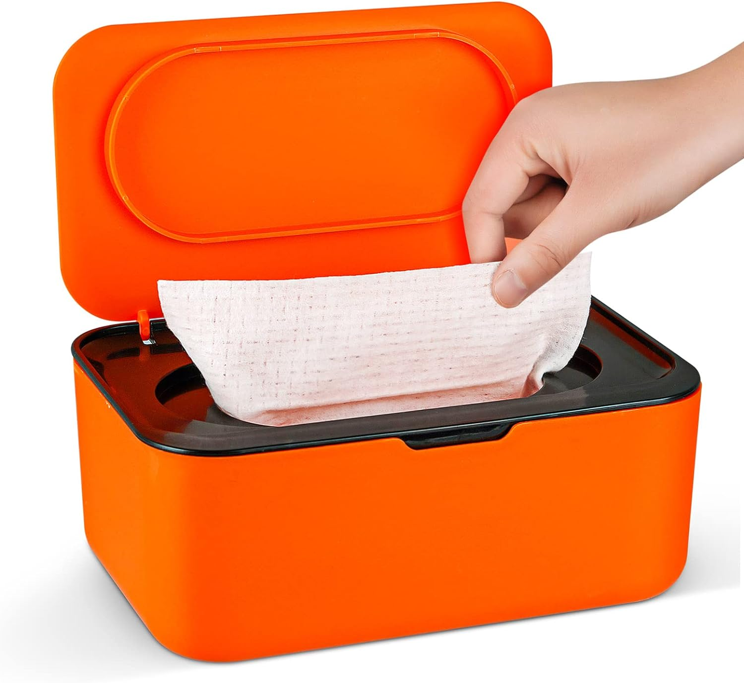 2 Pack Baby Wipes Dispenser, Wipes Case Baby Wipe Holder Keeps Wipes Fresh, Non-Slip, Easy Open & Close (2 Pack Blue)