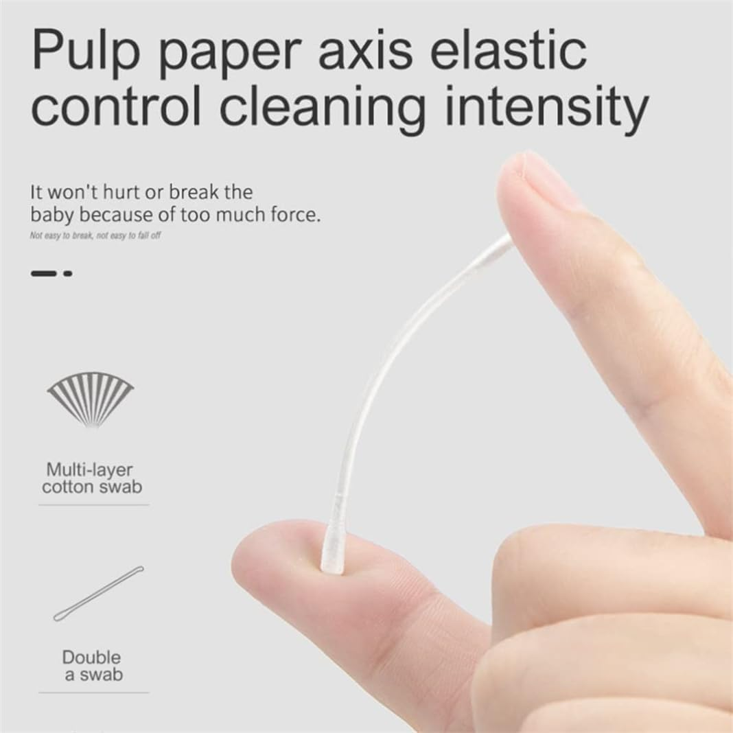 400Pcs Cotton Swabs, Sonoyu Cotton Buds with 3 Headed Design, Ear Cleaners, Biodegradable Baby Cotton Buds Kids Safety Swabs, Made of Safe Cotton for Beauty Care, Cleaning image number 6