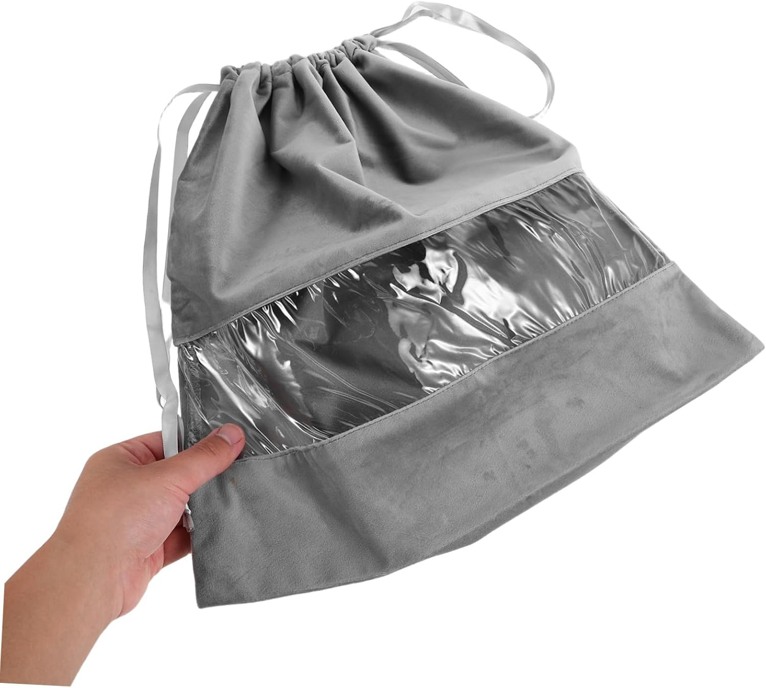 KAILIKETIY Travel Hair Dryer Bag with Drawstring Transparent Dustproof Pouch for Dryer and Accessories Lightweight Storage Bag for Clothes Makeup and Small Essentials Portable Organizer For image number 1