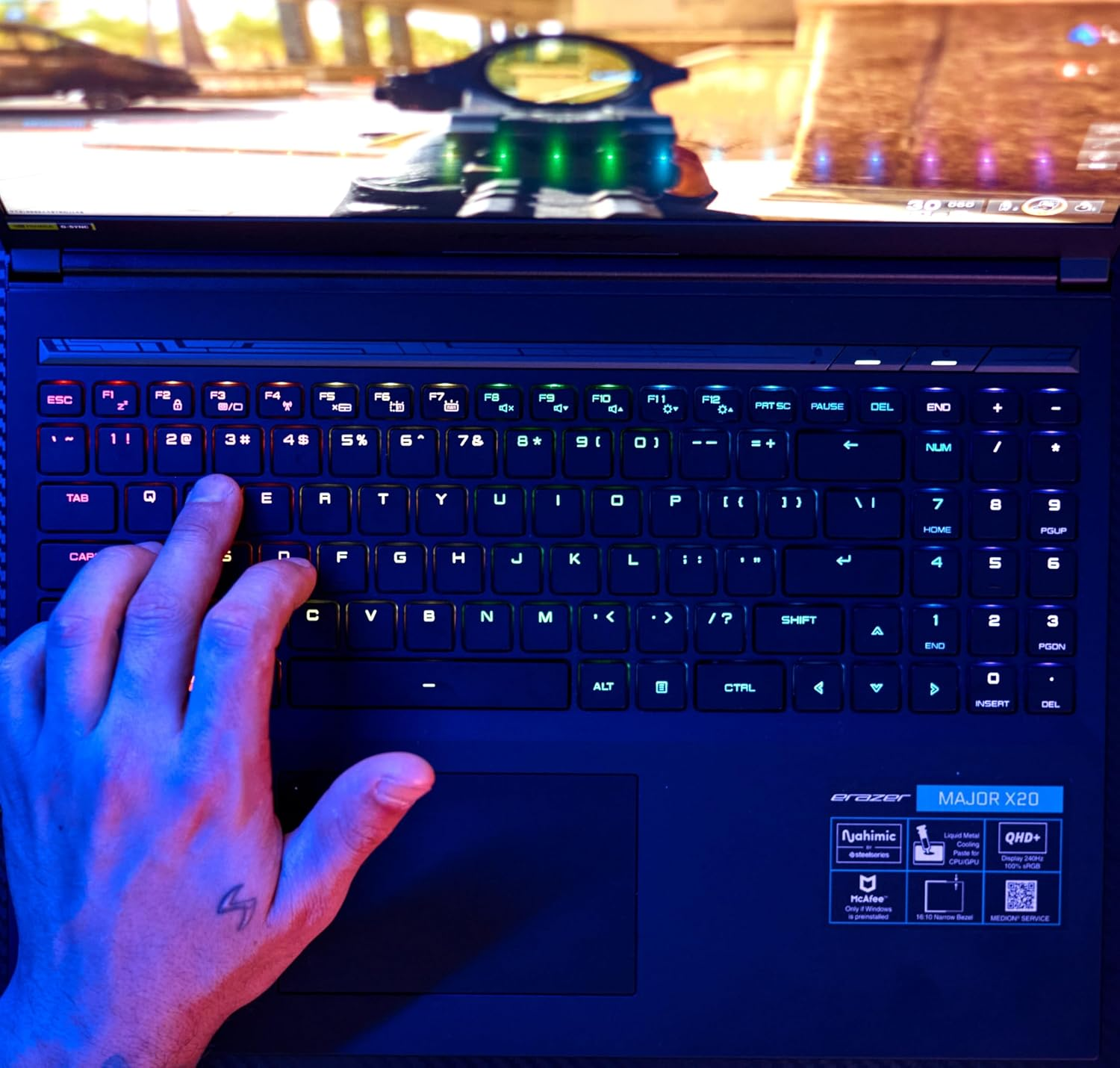 ERAZER Major X20 Gaming Laptop - Intel Core I7, 16GB RAM, 1TB SSD, NVIDIA Geforce RTX 4070, 16", 2560X1600 QHD+ Display (240Hz) - RGB Mechanical Backlit Keyboard (Intel Core I7 / 16GB RAM / 1TB SSD) image number 1