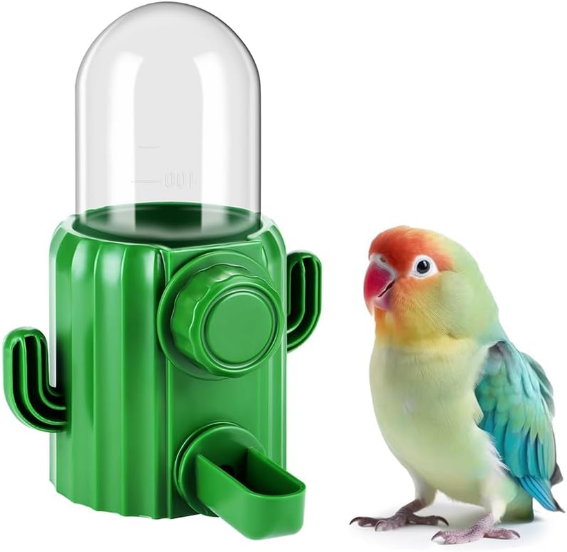 Automatic Bird Cage Water Dispenser - Cactus No-Spill Feeder for Parakeet, Cockatiel, Budgie & Small Birds image number 2