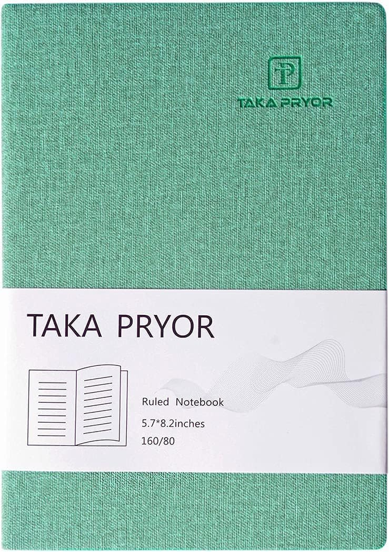 Lined Journal Notebook ，Men Women Use for Work，Writing Diary，Office，Travel or Business，120 GSM Thick Paper Journals，Medium 5.7 X 8.2 Inches(Ruled Blue)