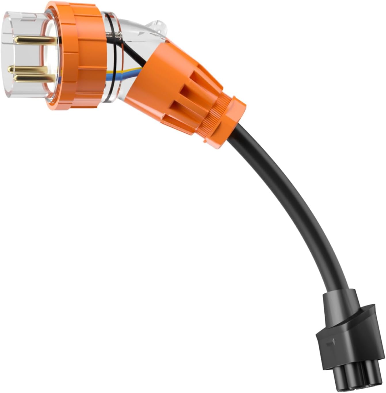 Aiskooc 3-Pin to Tesla Gen 2 UMC Adaptor, 0.4M Cable Length, 32A Adaptor Tail Compatible with Tesla 3/S/X/Y, Perfect for Road Tripping