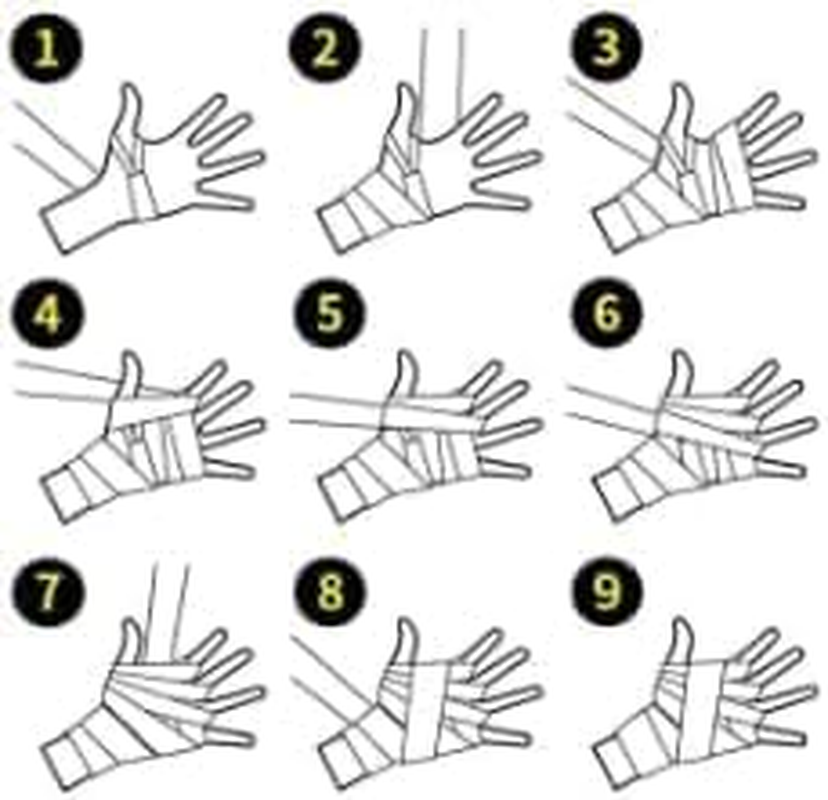 Boxing Hand Wraps Inner Gloves, 4.5M Elasticated Thumb Loop Bandages, Men Women under Mitts Straps Wrist Protection, Muay Thai MMA Kickboxing Martial Arts, Speed Bag Punching Training image number 2