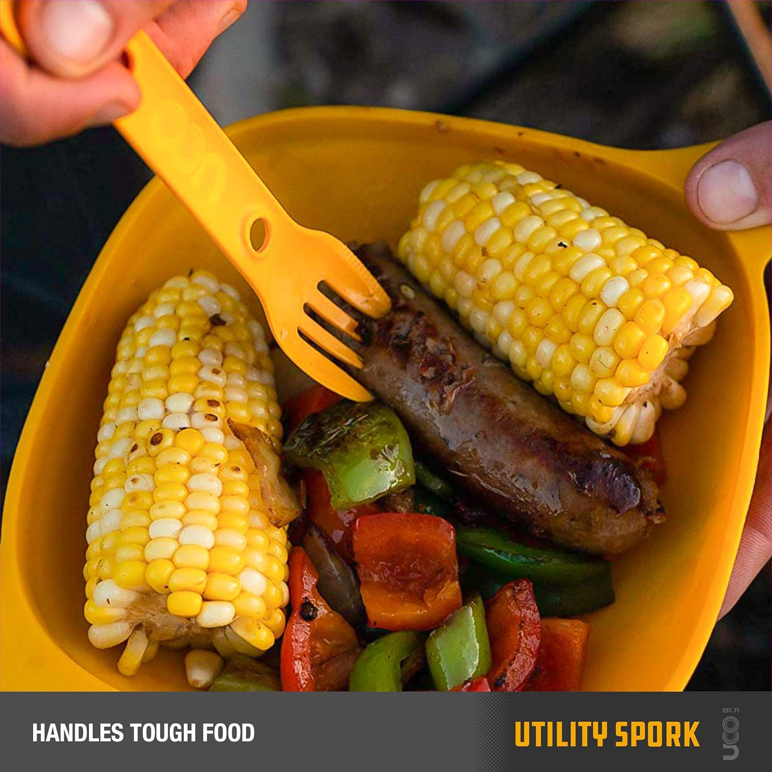 UCO Utility Spork 3-In-1 Combo Spoon-Fork-Knife Utensil image number 2