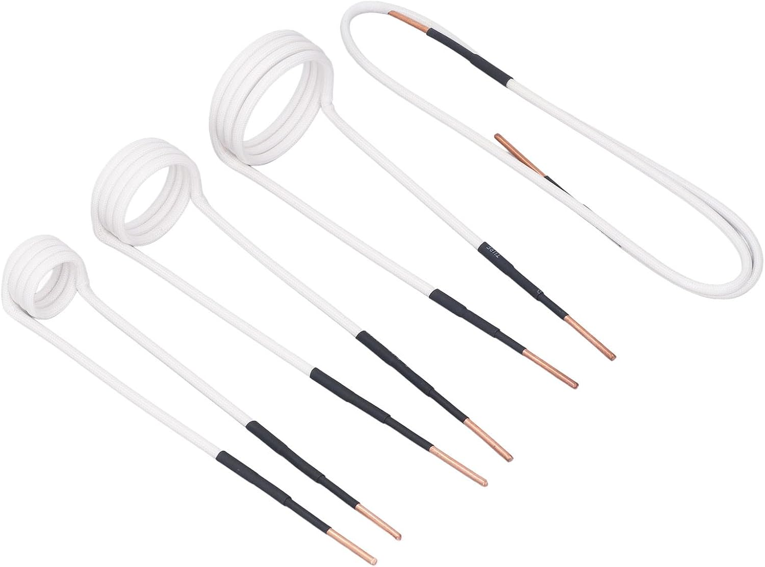 4PCS Induction Heater Coils Kit, 2.5Mm Brass Core Electric Heat Induction Coils, 1200℃ High Temperature for Rusty Nut & Bolt Removal, Gear Bearing Heat Processing, with Storage Box