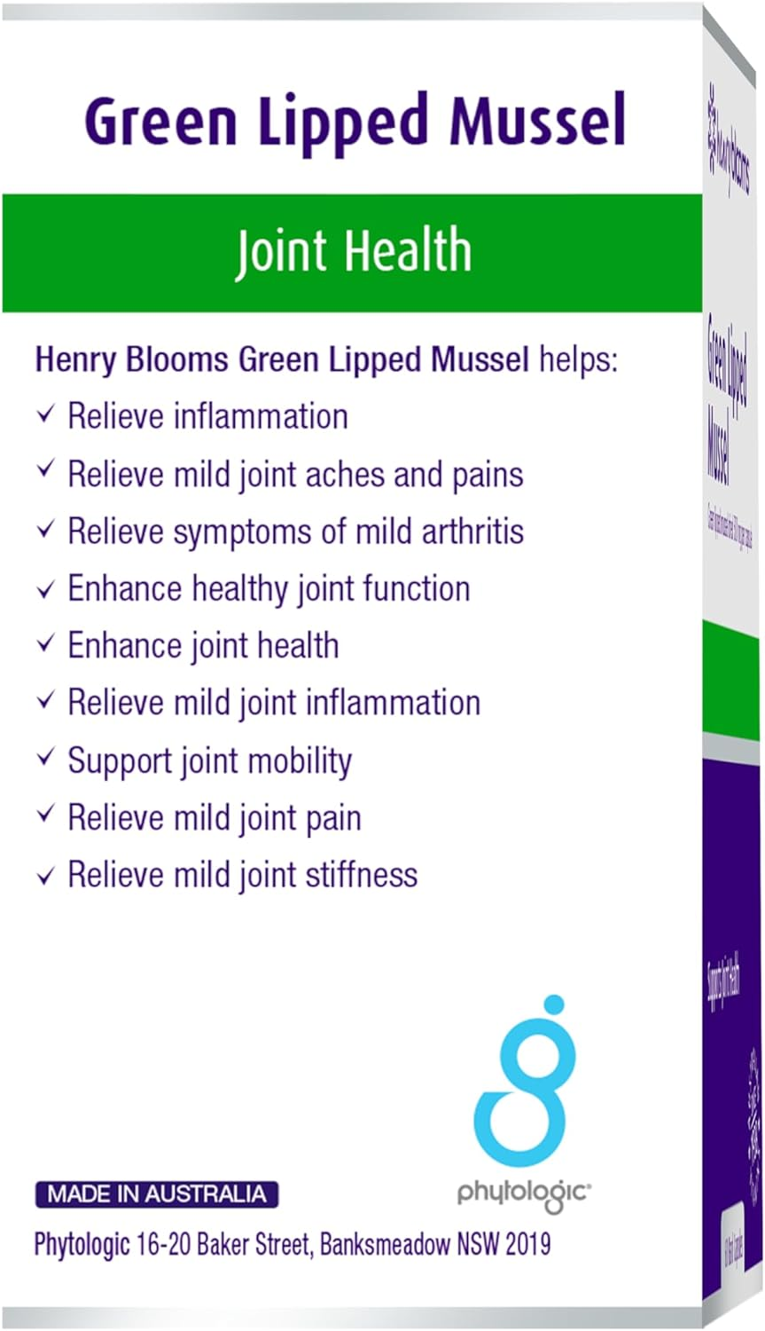 Henry Blooms 500Mggreen Lipped Mussel with Biop 60 Capsules image number 6