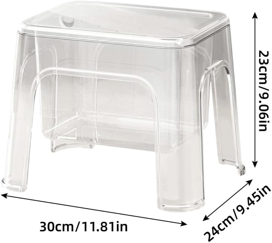 AIMALL Thickened PET Storage Stool Living Room Small Bench Household Chair Children'S Storage Stool Simple Plastic Stool - Grey image number 7