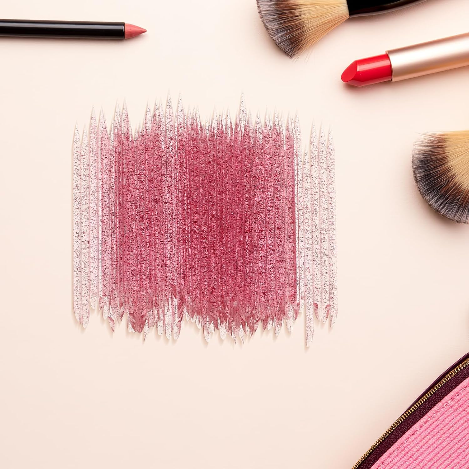 NIYANGLE 600Pcs Nail Art Supplies: Plastic Dotting Sticks - Rhinestone Picker & Cuticle Pusher for Professional and Home Nail Decoration image number 1