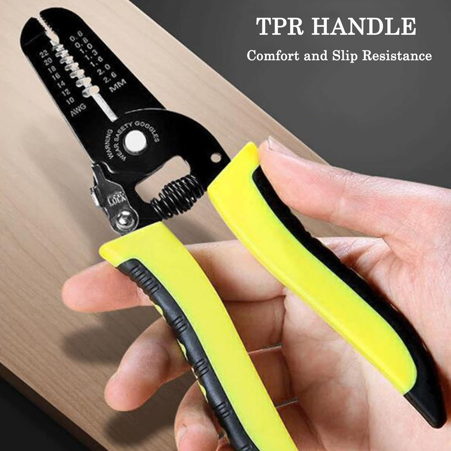 7-Inch 10-22 AWG Wire Stripper/Wire Crimping Tool, Wire Cutter, Wire Crimper, Cable Stripper, Wiring Tools and Multi-Function Hand Tool image number 6