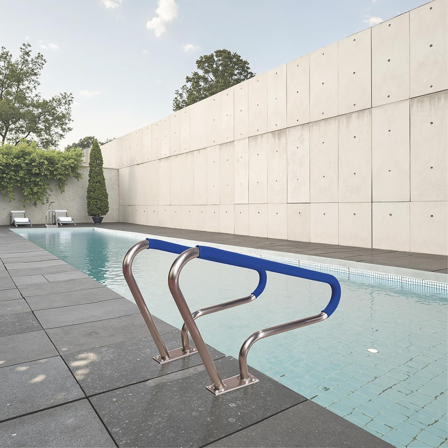 RYPRY 316 Stainless Steel Pool Handrails & Railings for Inground/Above Ground Pools | Saltwater-Resistant, Safety Steps, Brackets & Accessories | Durable Weatherproof Design image number 5