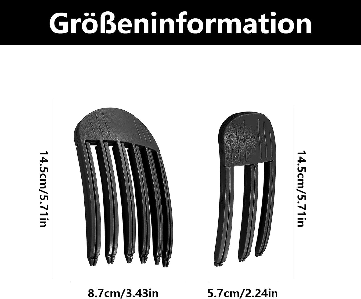Pack of 2 Volume Clips Hair, Root Volume Clips, Volume Hair Clip, Volume Clip for Hairline for Fluffy Bangs and High Crown Hairstyle (Black)