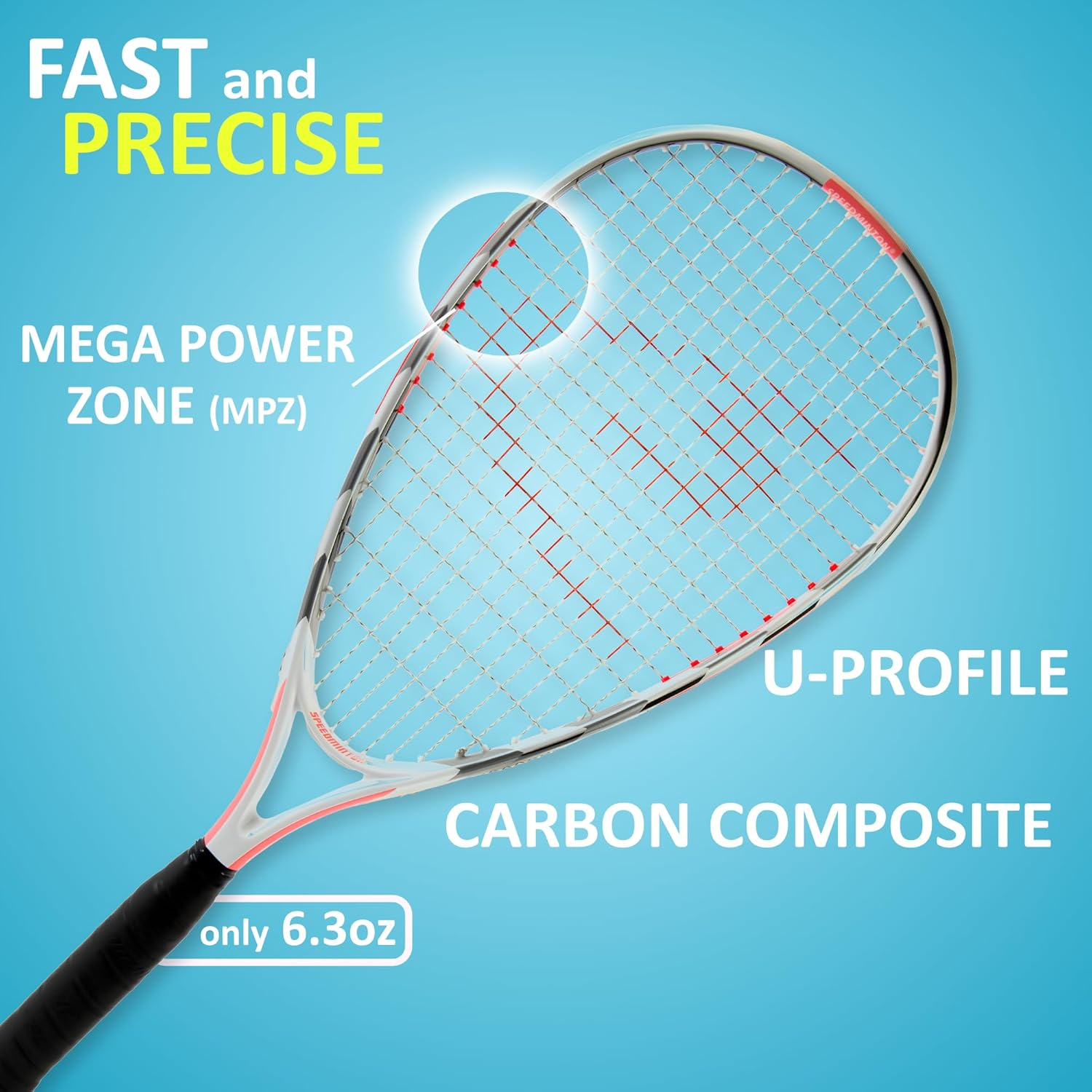 Speedminton&reg; S900 Set - Original Speed Badminton/Crossminton Professional Set with Carbon Rackets Including 5 Speeder&reg;, Pitch and Bag image number 2