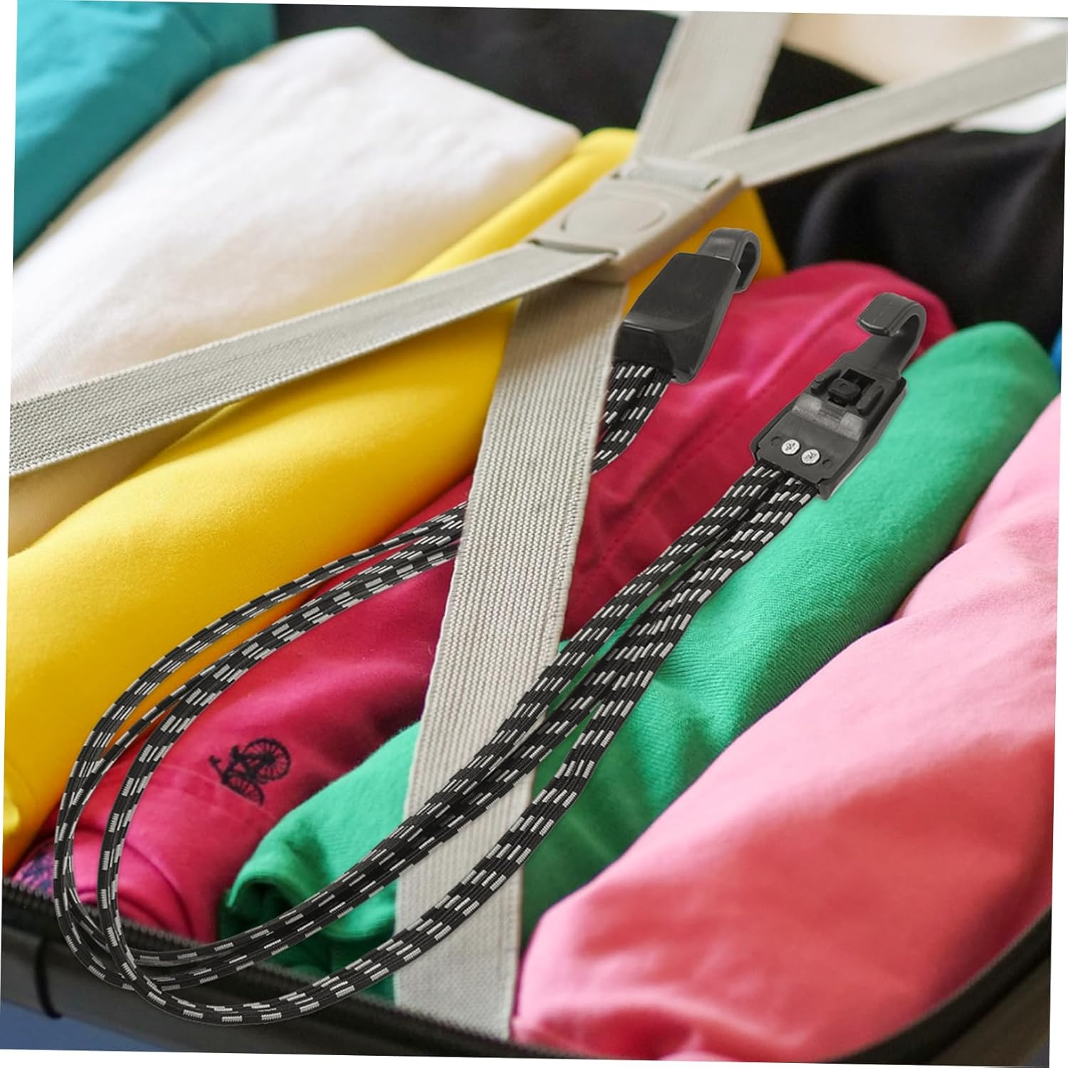 GAXIRE Bicycle Luggage Straps Elastic Bungee Cord Heavy-Duty Cargo Binding Belt Fixing Strap for Mountain Road Bikes Travel Outdoor Use image number 5