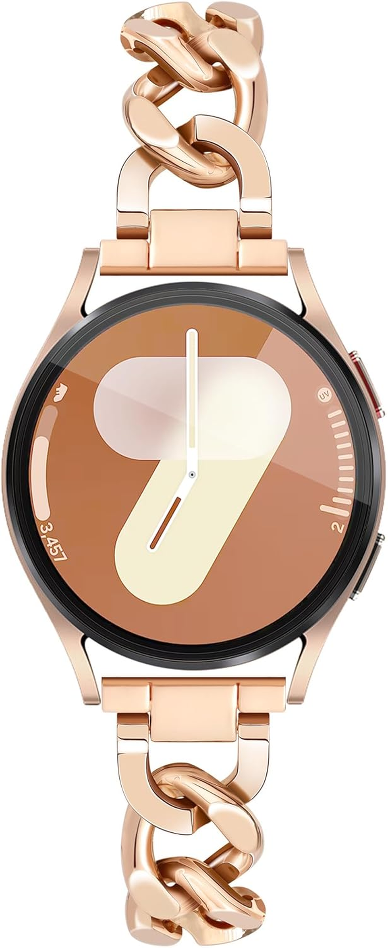 Ocaer Compatible with Samsung Galaxy Watch 7 & 6 Series & Watch 5 Pro & Active 2, Metal Band 20Mm (Silver)