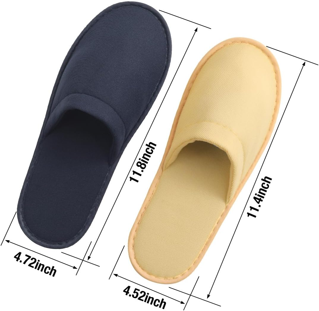 Yeios Hotel Spa Slippers Closed Toe Home Guest Slippers for Adult for Men and Women White image number 2