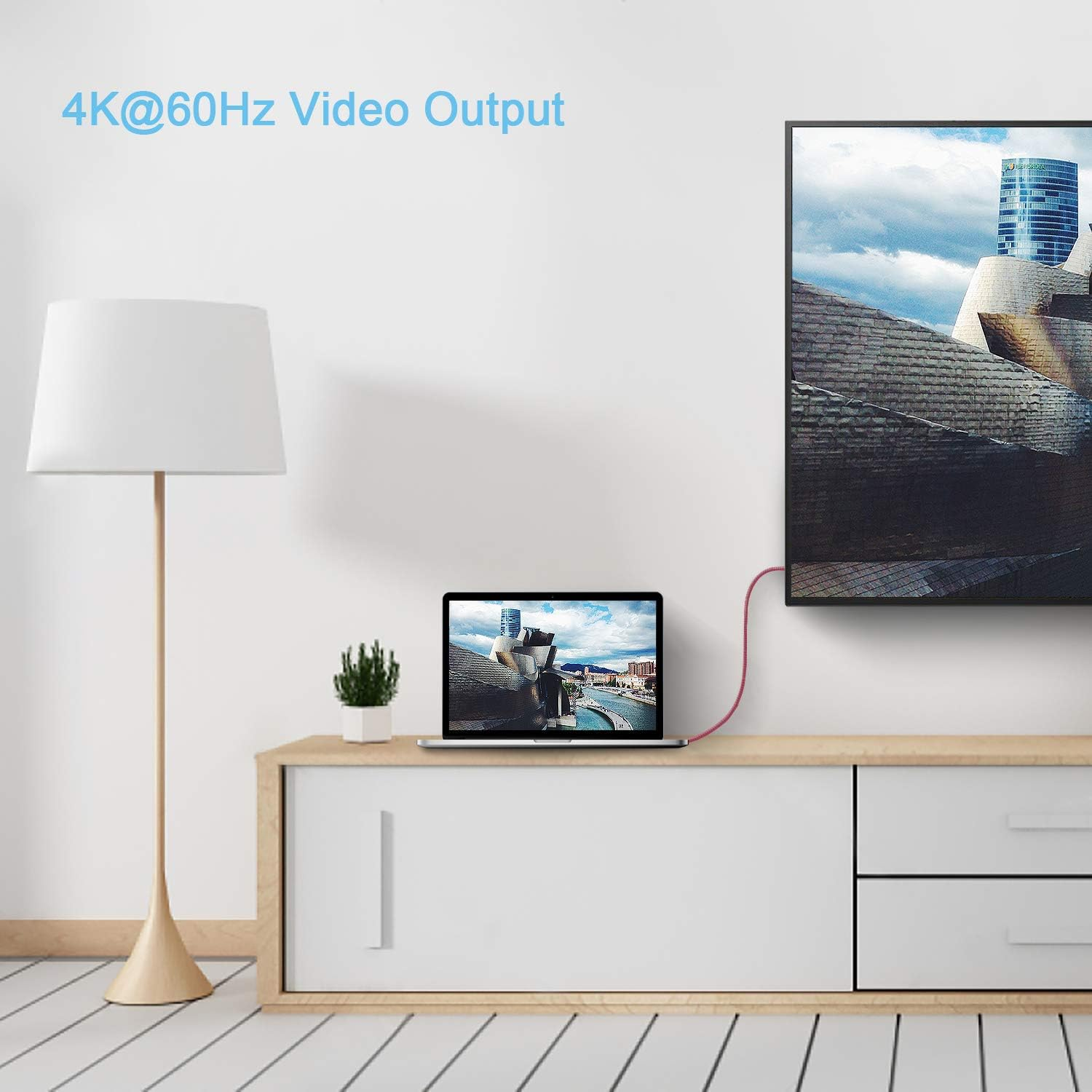 Fasgear USB-C to USB-C Cable, 1 Pack [10Ft] USB 3.1 Type C Gen 2 Fast Charge Cable for Mac-Book Pro,100W 20V/5A Power Delivery, 10Gbps Data Transfer,4K@60Hz Video Output, Quest Link (3M,Red) image number 5