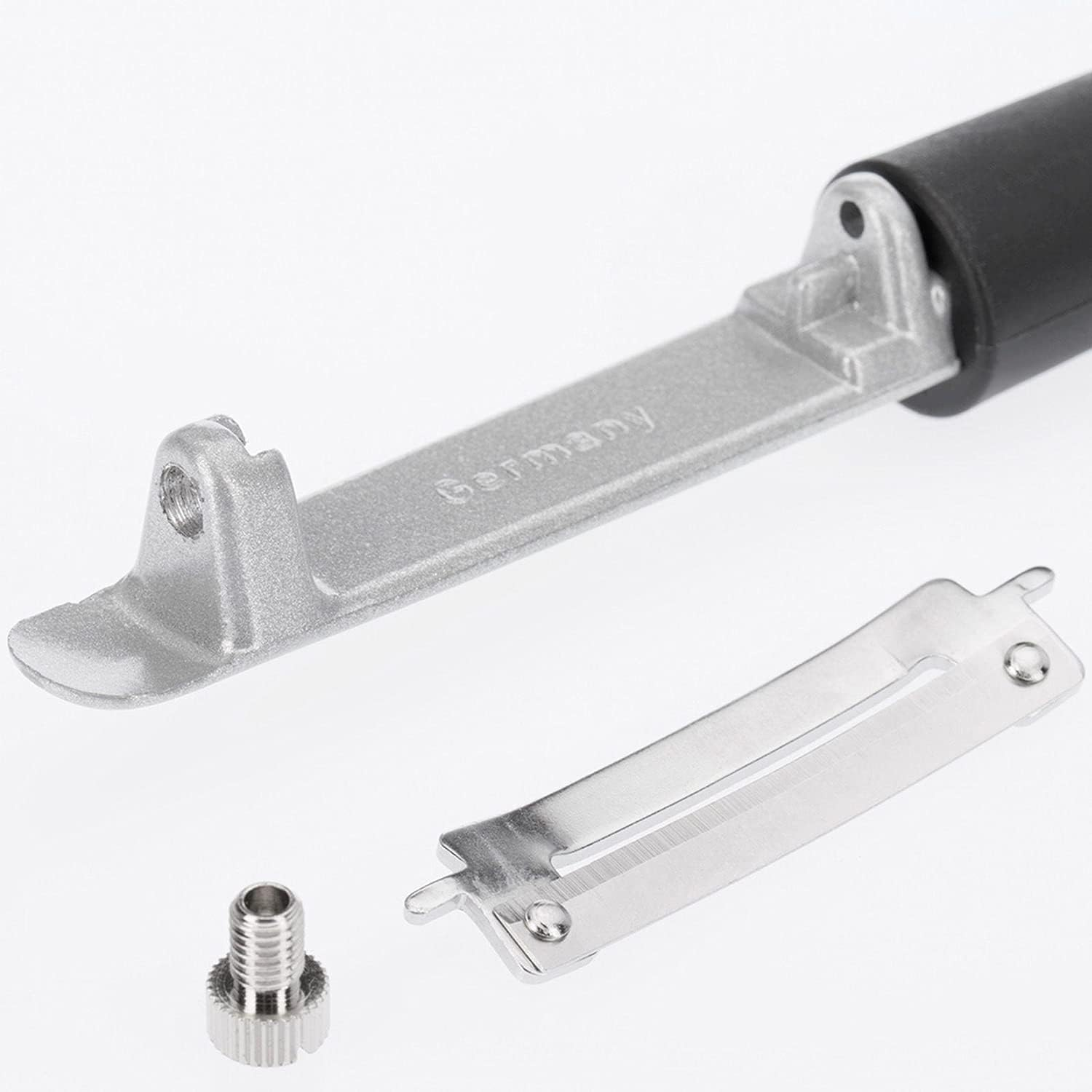 Westmark Swivel Peeler Pomfix Gallant, 7.7 X 1.1 X 0.8 Inches, Black/Silver/Red image number 4