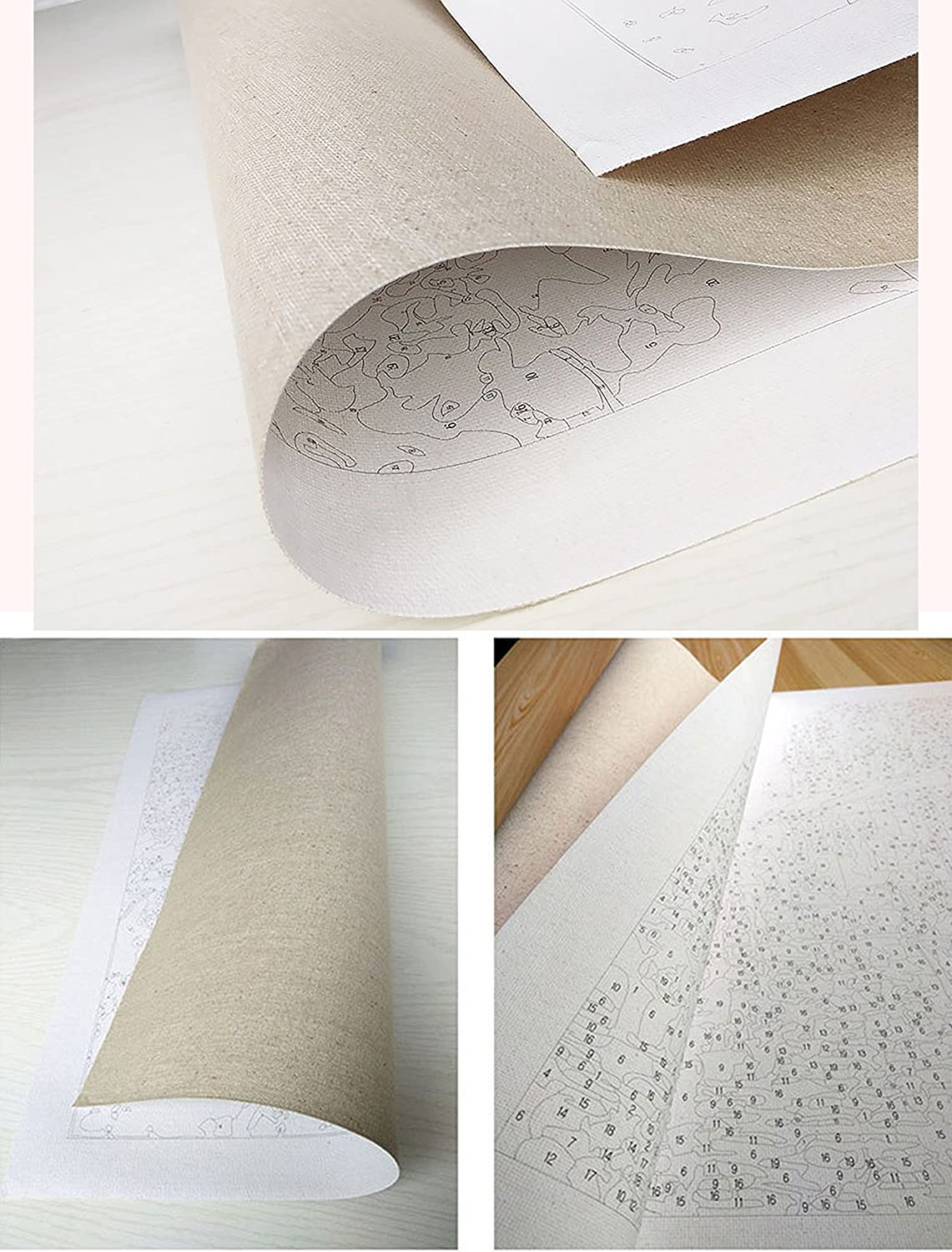 Paint by Numbers-Diy Digital Canvas Oil Painting Adults Kids Paint by Number Kits Home Decorations- Dogs 16 * 20 Inch