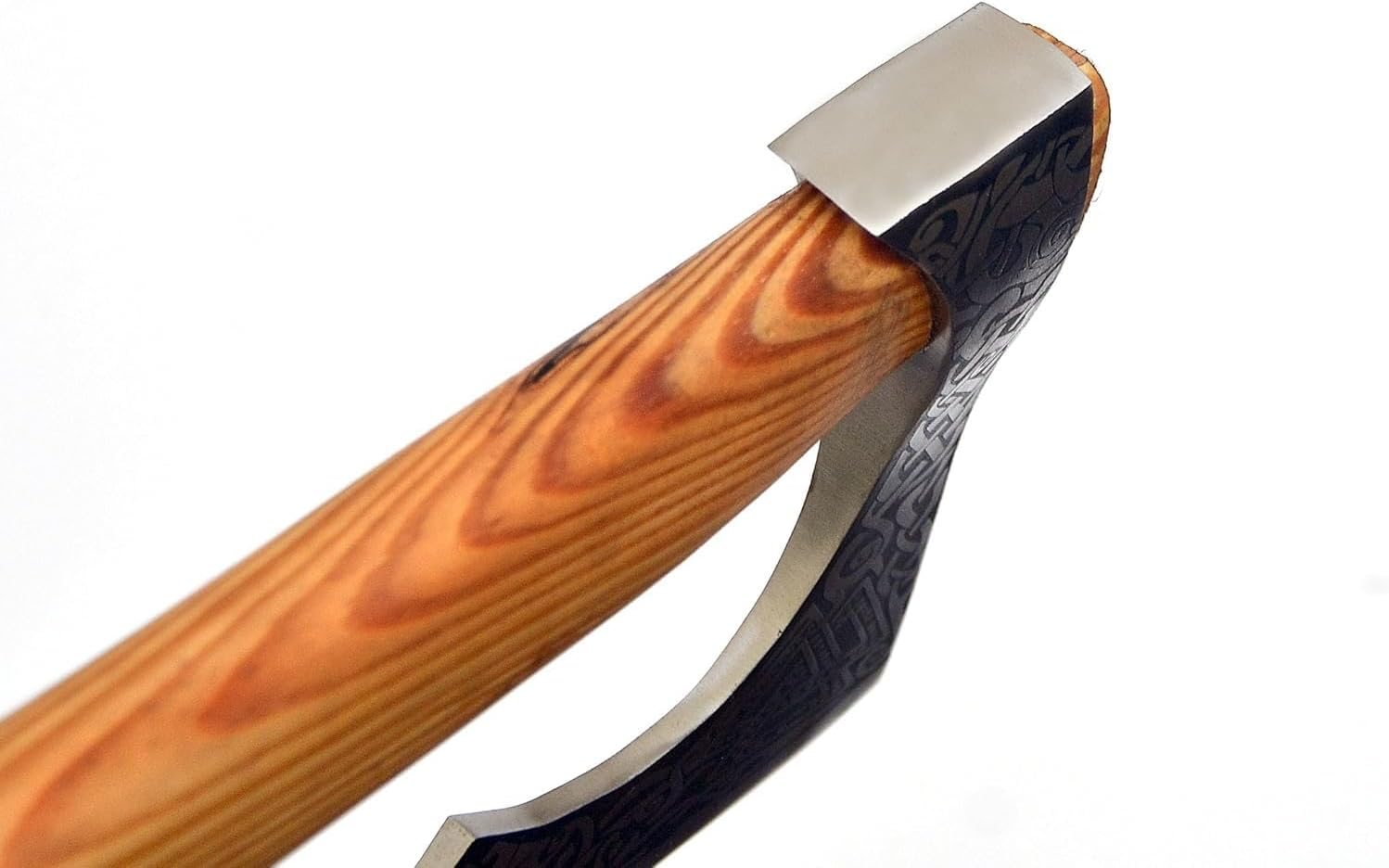 Custom Handmade Gift Forged Carbon Steel Viking Axe with Rose Wood Shaft, Viking Bearded Camping Axe,Annivarsary Gift - with Leather Cover (Axe-294) image number 3